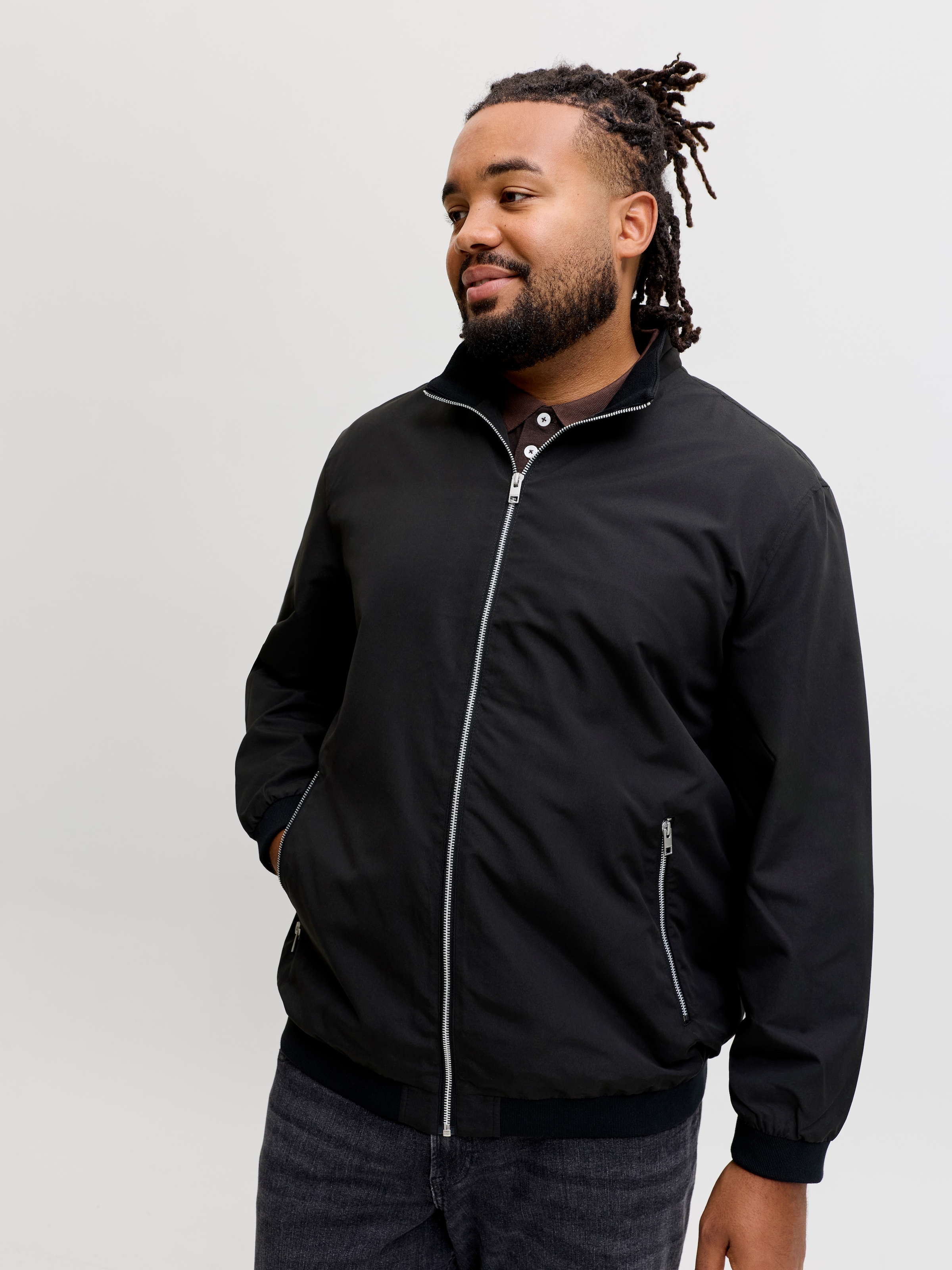Jack & Jones PlusSize Blouson »JJERUSH HARRINGTON BOMBER NOOS PLS« Kunstfaser, regular fit
