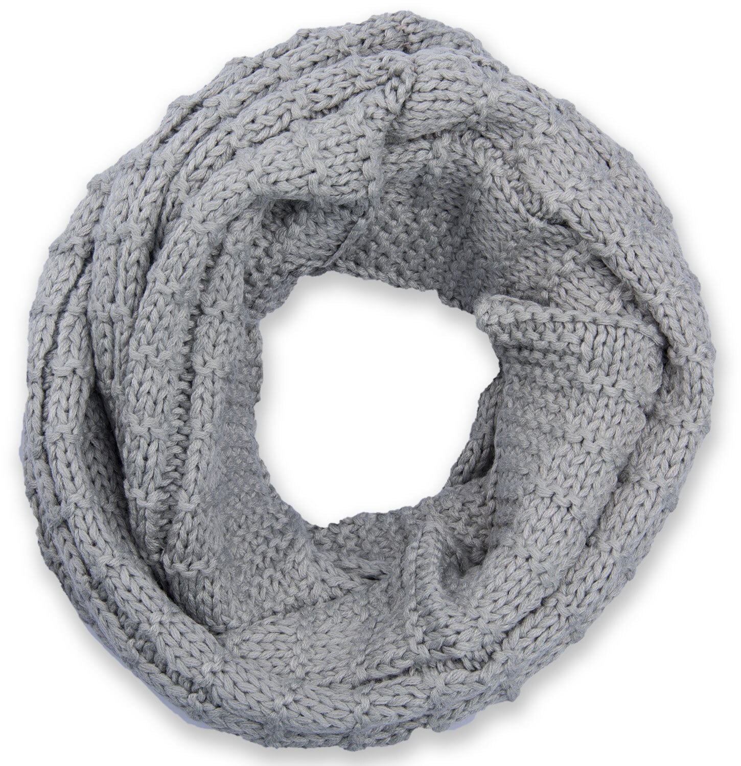 styleBREAKER Strickschal "Strick Loop mit Karomuster" 1 Stk.