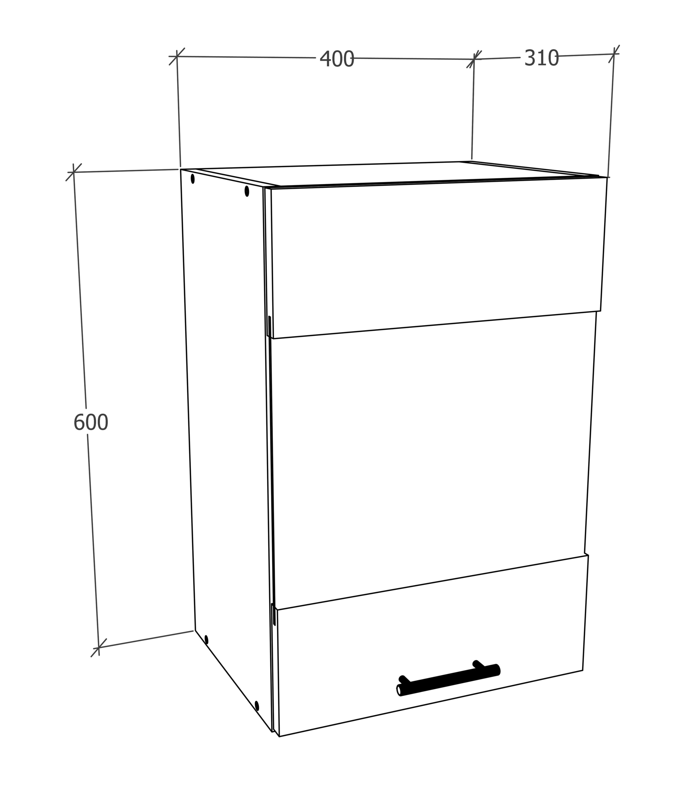 VCM Hängeschrank »Küchenschrank B. 40 cm Hängeschrank Küche Esilo«