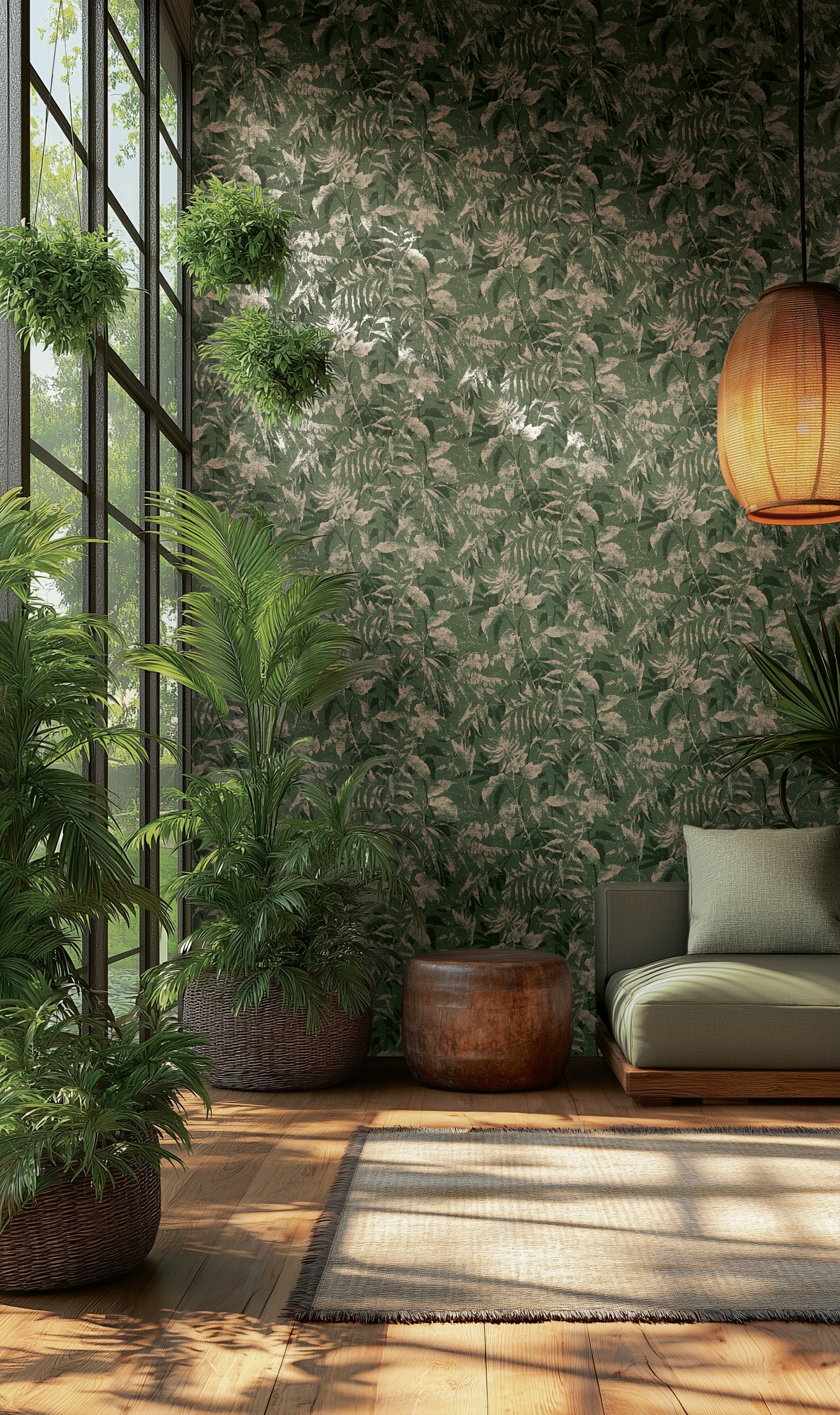 living walls Vliestapete "Botanik-Tapete Natur Blättermuster strukturiert" botanisch strukturiert