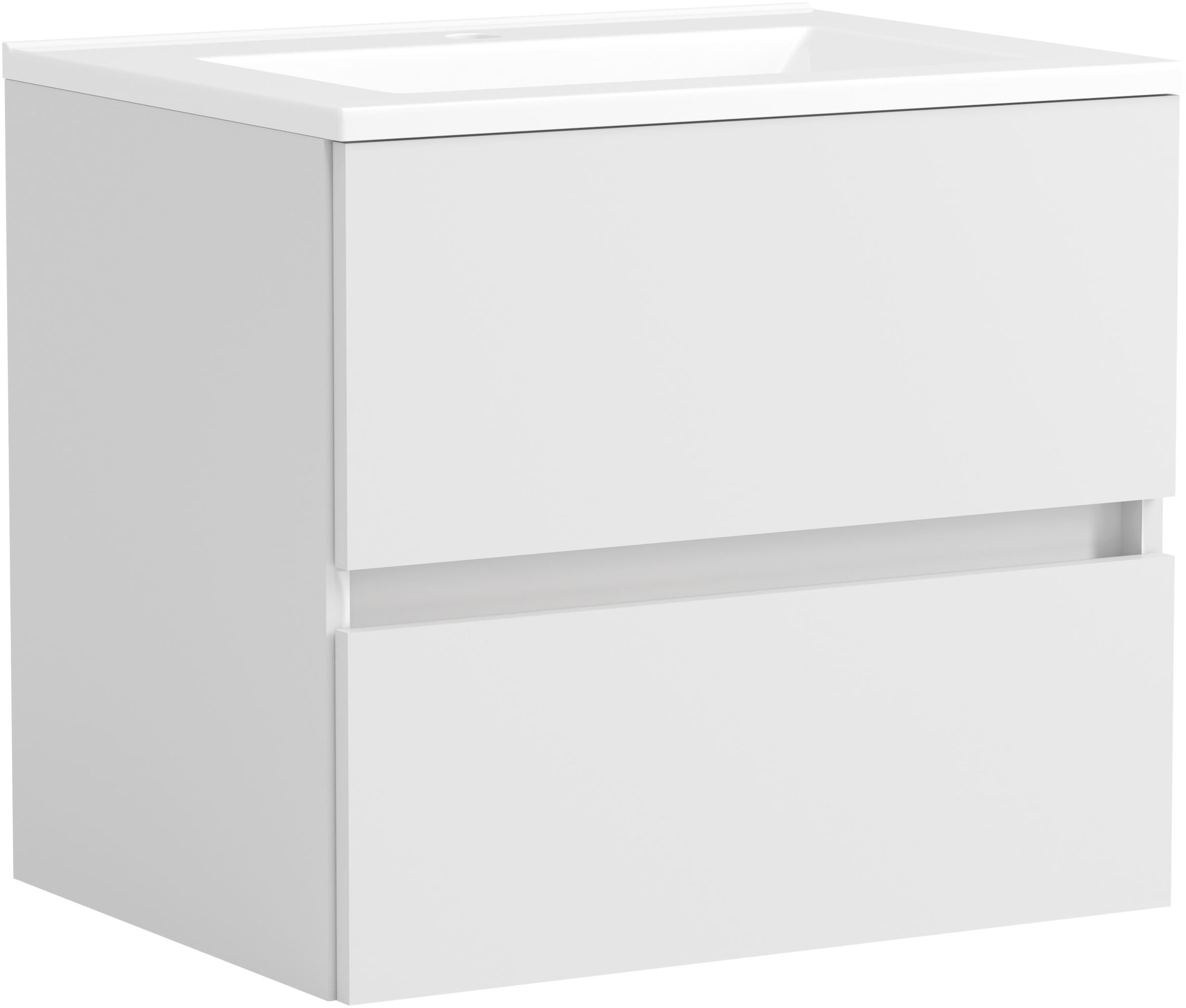 OTTO home Waschtisch »TRENTO, 2 Auszüge inklusive Becken und Montagematerial« Maße (B/H/T): ca. 60/52/45 cm, Badmöbel, Waschtisch, Stauraum, modern