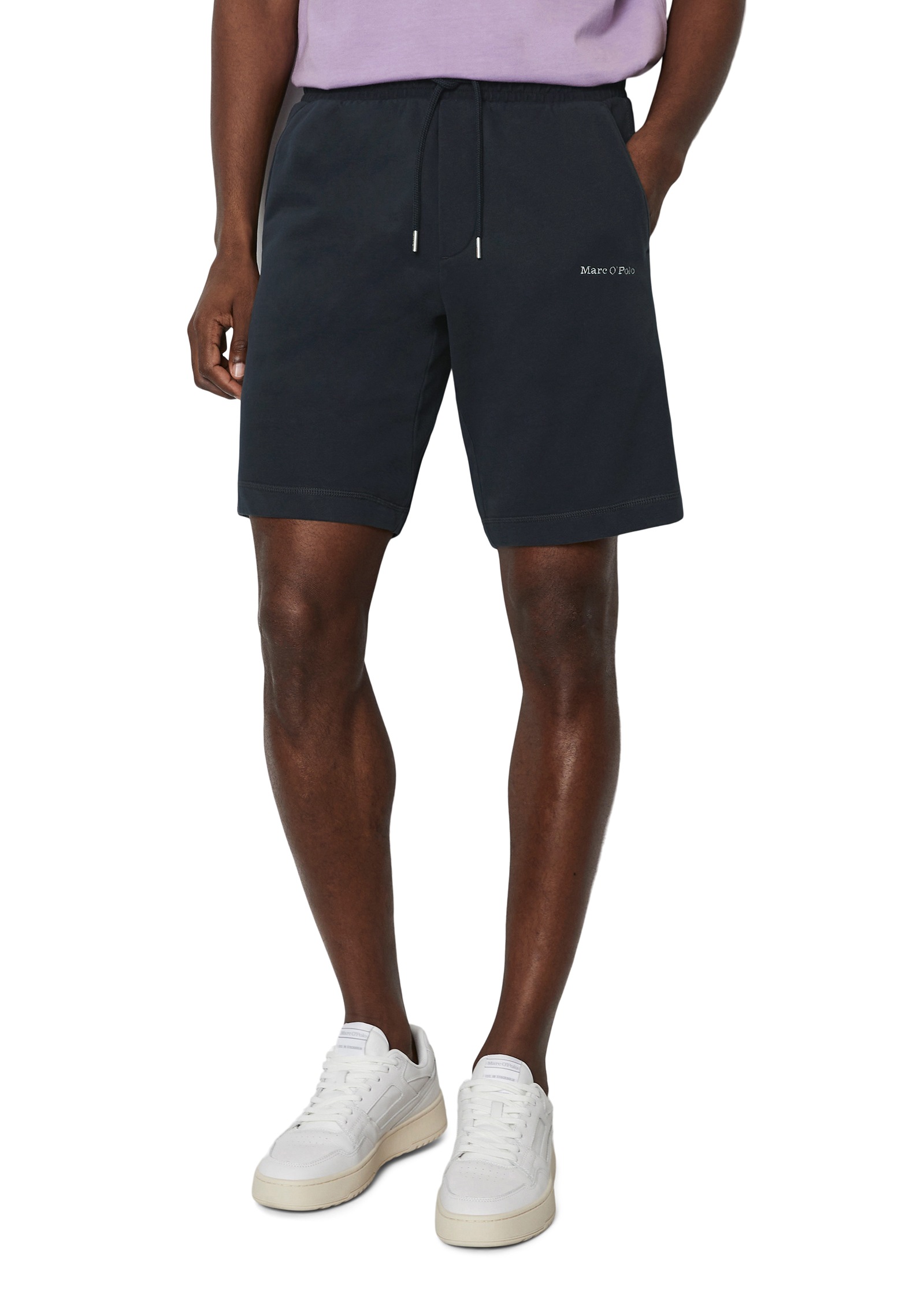 Marc O'Polo Sweatbermudas, mit dezenter Label Stickerei