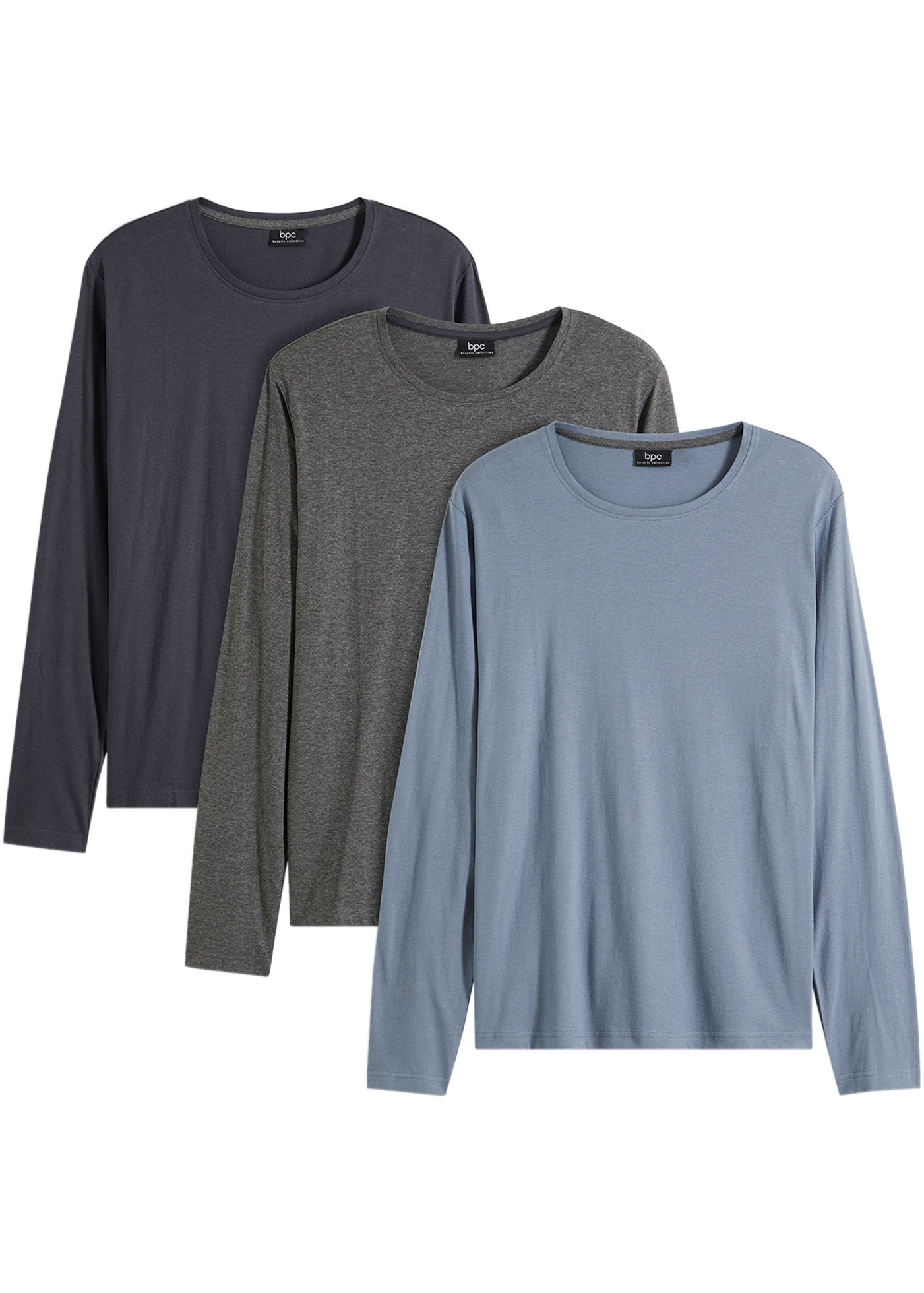 bonprix Langarmshirt »Langarmshirt (3er Pack)« Packung, 3, 3 Stk. Langarmshirt (3er Pack)