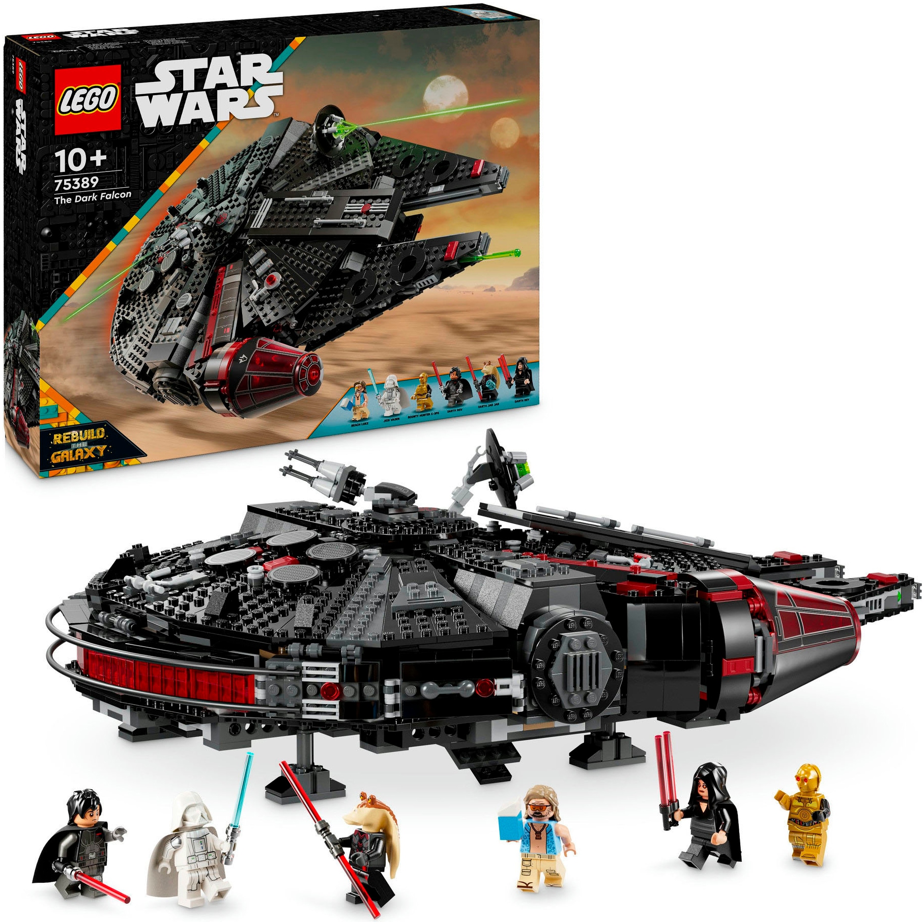 LEGO Kinder Konstruktionsspielsteine "Dunkler Millennium Falke (75389), LEGO Star Wars ", bunt, Kunststoff, Spielbausteine, Made in Europe
