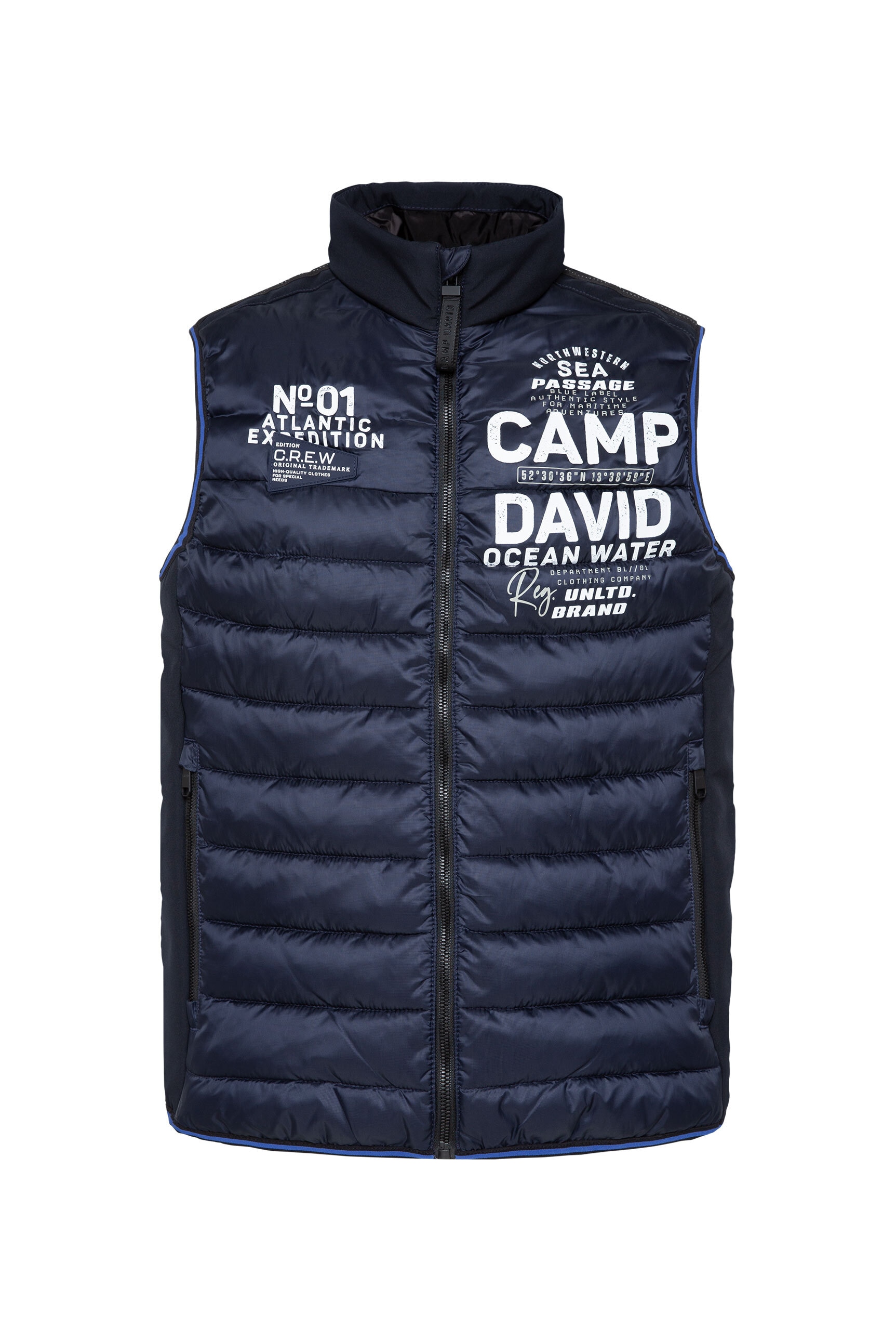 CAMP DAVID Steppweste, mit Windfangleiste