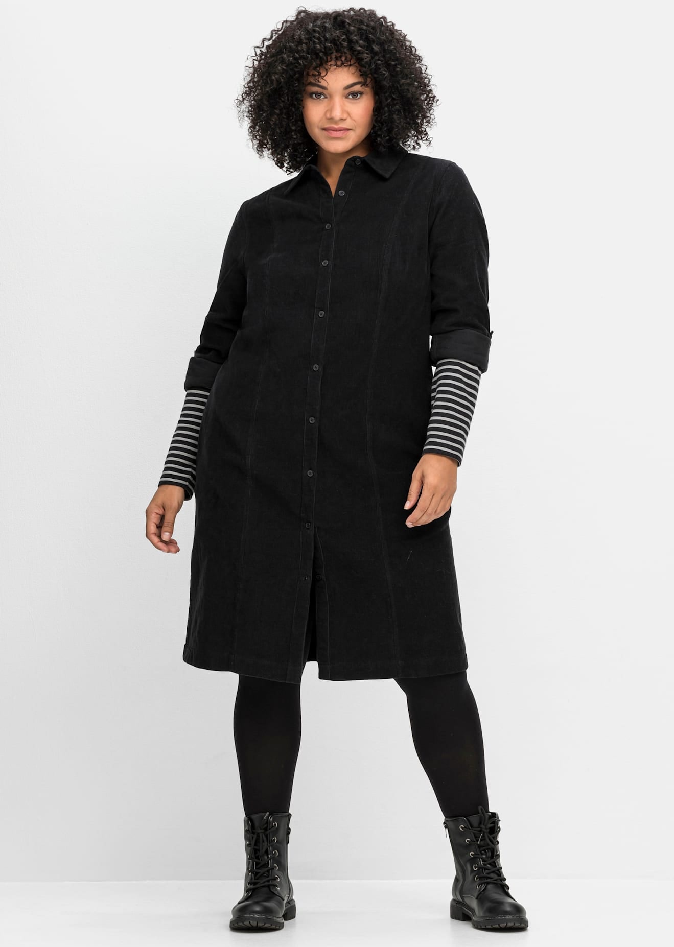 Sheego Blusenkleid "Cord-Kleid" günstig online kaufen