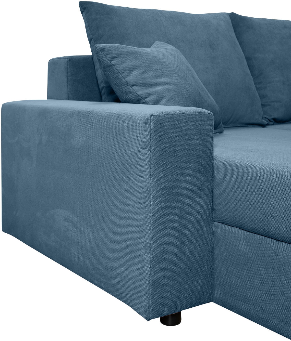COLLECTION AB Wohnlandschaft »Pico U-Form, Breite 252, mit Schlaffunktion, Bettkasten & Zierkissen«, Wohnlandschaft,2 X Ottomane,Polyätherschaum Polsterung