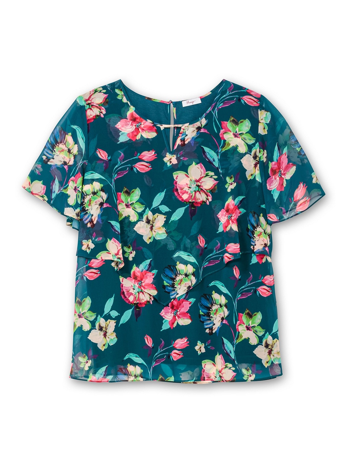 Sheego Chiffontunika »Große Größen«, mit Blumenprint, im Lagenlook