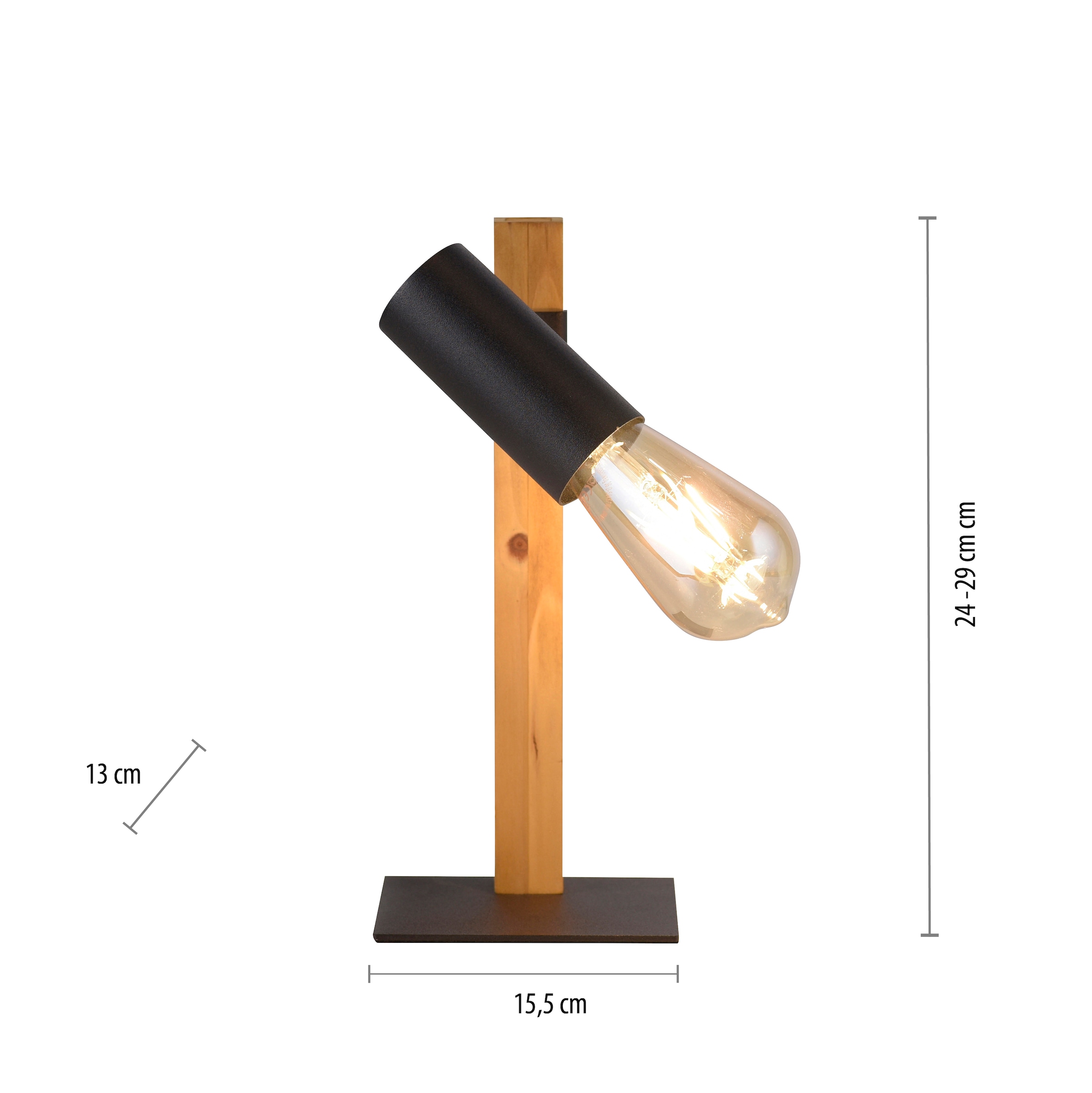 Leuchten Direkt Tischleuchte 1 »PILON«, ExklusiveE27, Schnurschalter Schalter, flammig-flammig, | BAUR