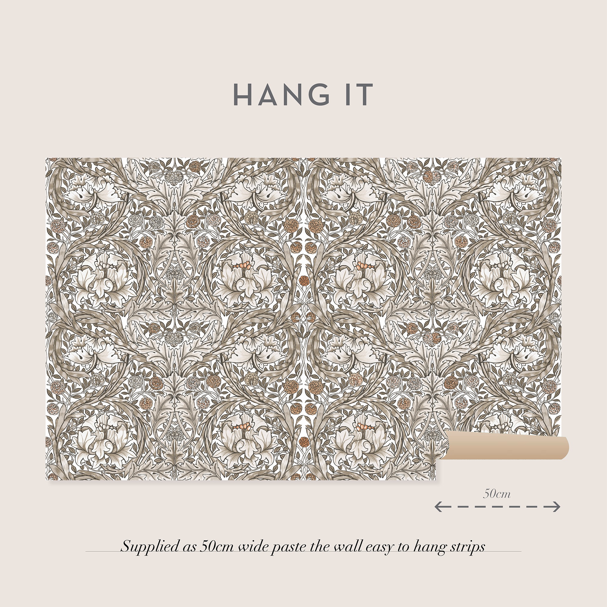 WILLIAM MORRIS AT HOME Vliestapete »African Marigold«, Retro, 10mx52cm (ca. 5m2)