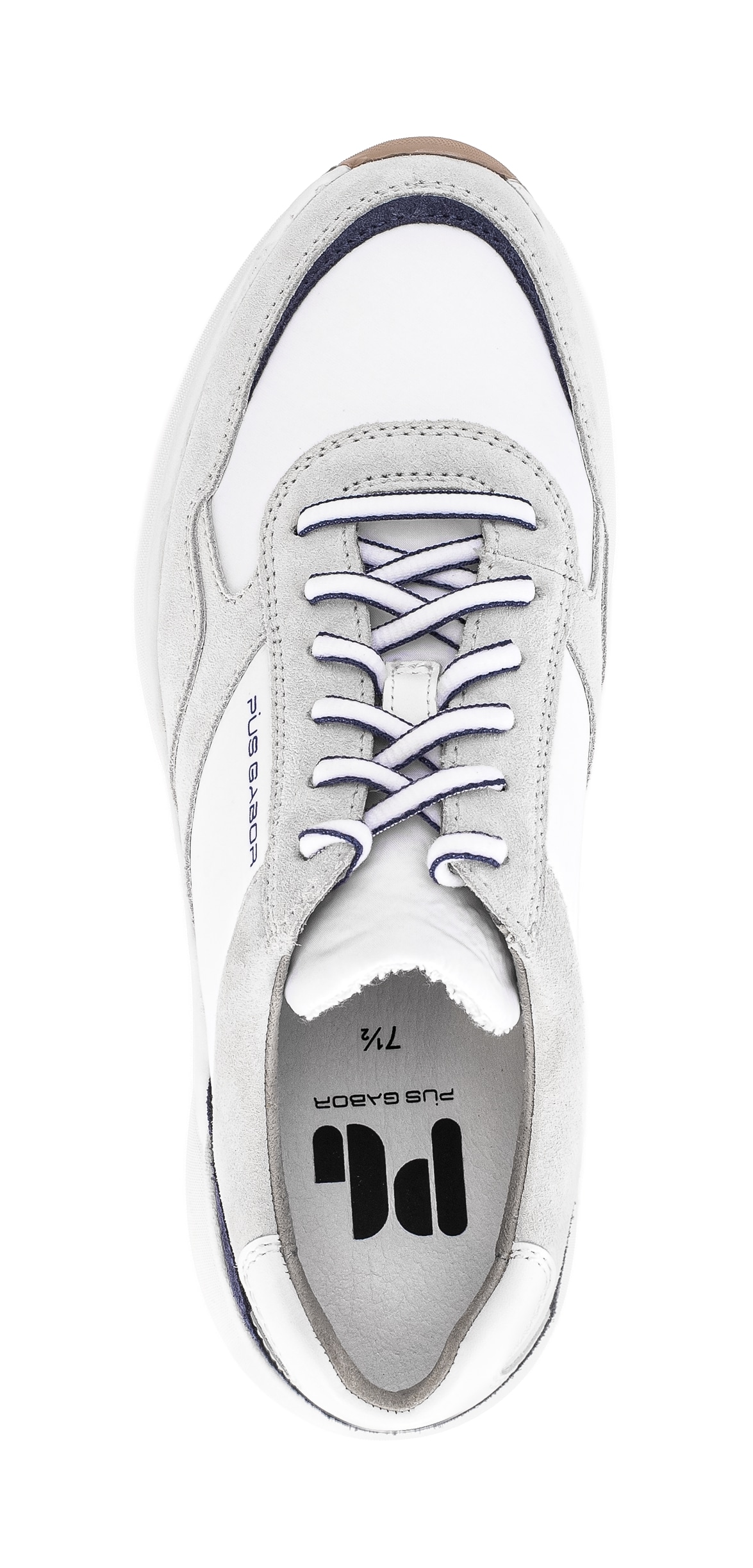 Pius Gabor Sneaker  , Freizeitschuh, Halbschuh, Schnürschuh mit Kontrastbesätzen, G-Weite