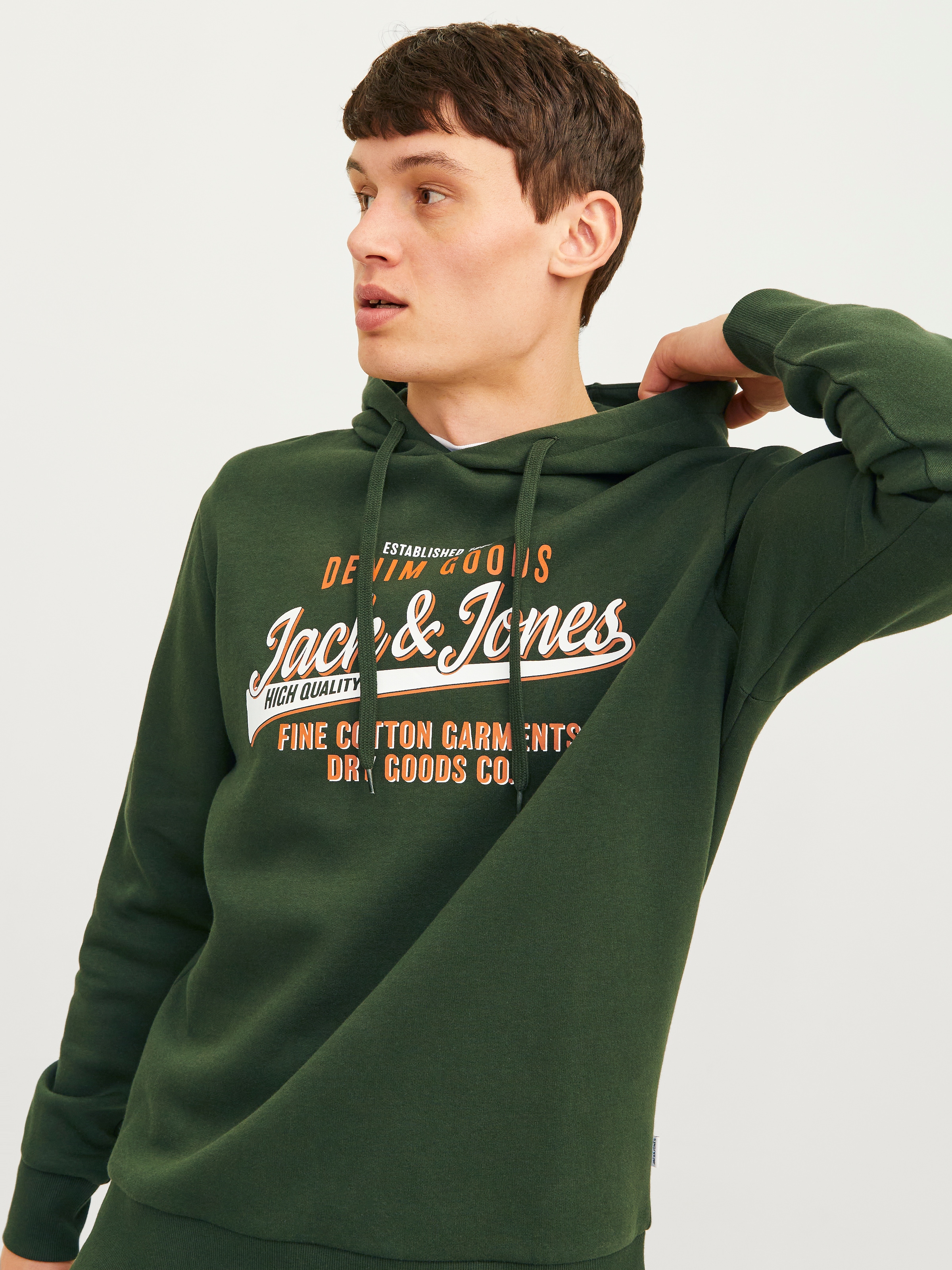Jack & Jones Kapuzensweatshirt »JJELOGO SWEAT HOOD 2 COL 24/25 NOOS«, mit Logo Print