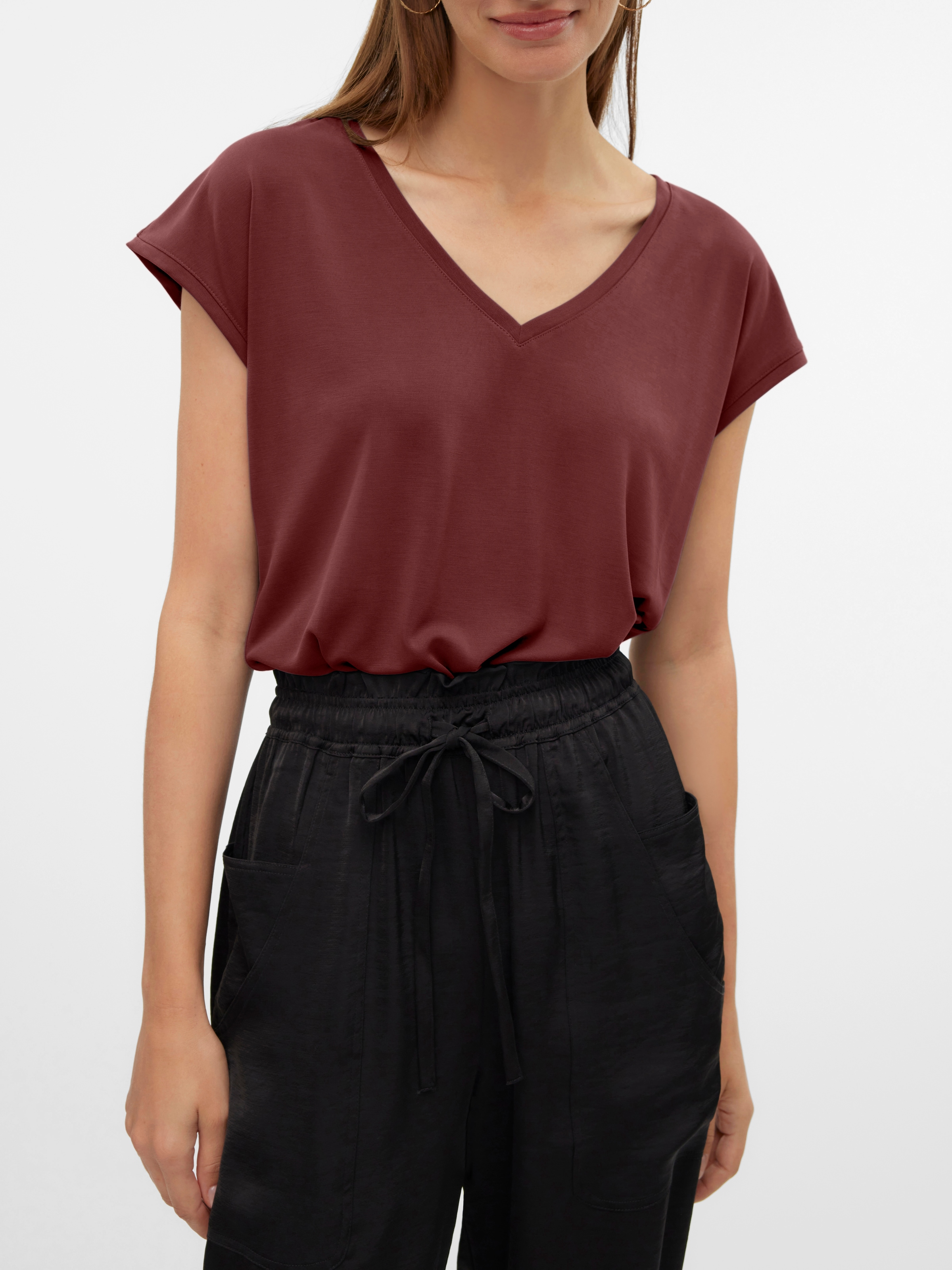 Vero Moda V-Shirt »VMFILLI SS V-NECK TEE GA NOOS«