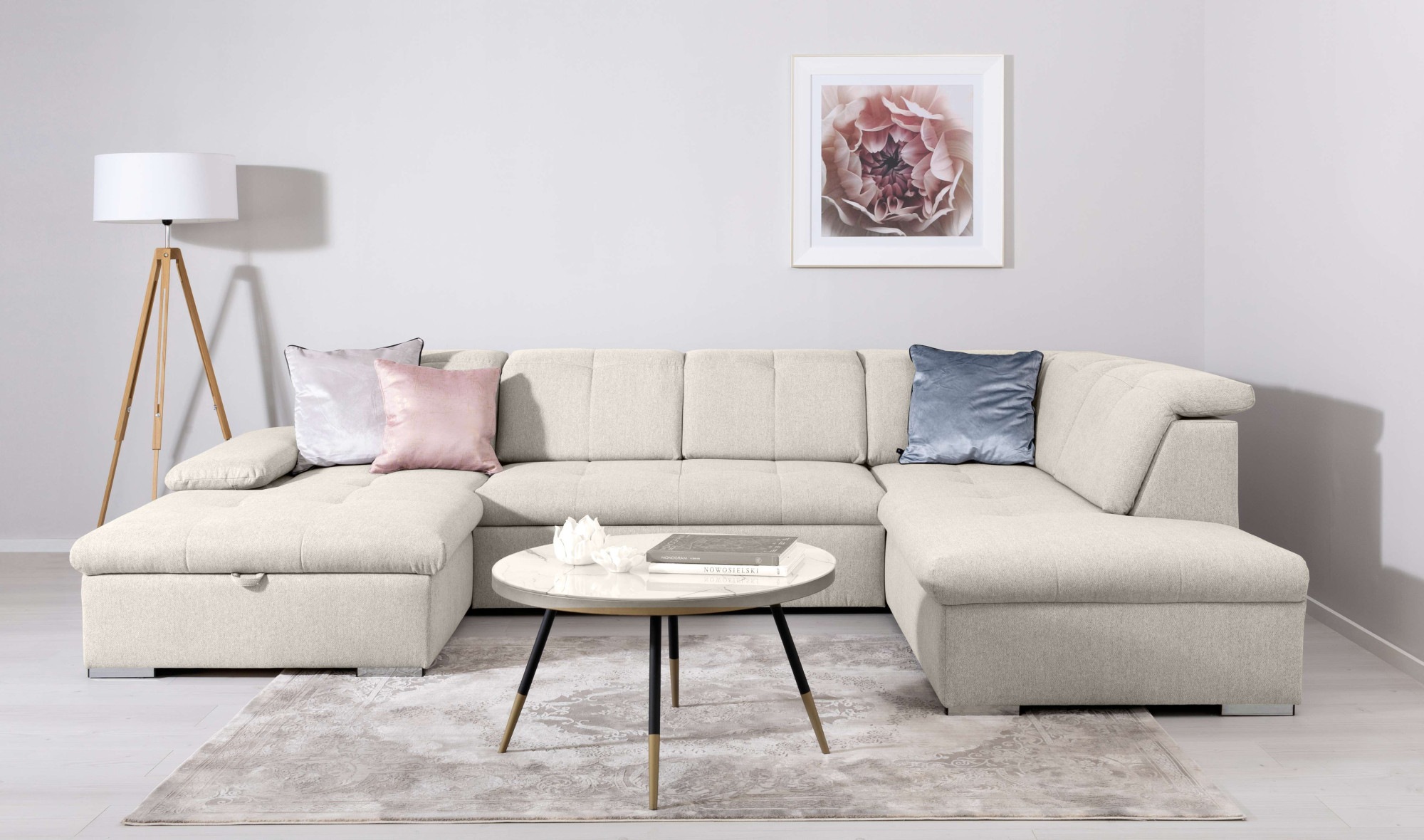 Home affaire Sofa »KARDA B/T/H: 328/215/95 cm Liege...