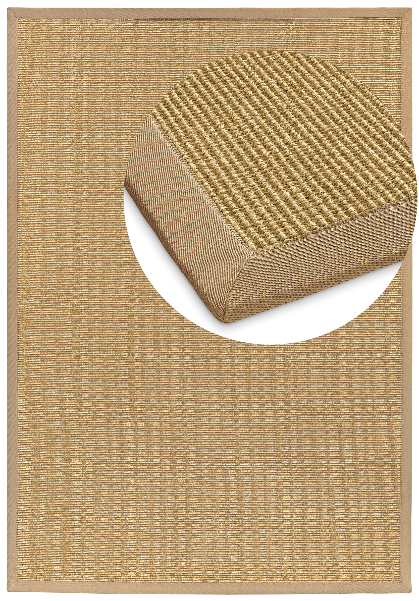 Dekowe Sisalteppich »Mara S2 mit Bordüre« rechteckig 5 mm Höhe Flachgewebe, Material: 100% Sisal, Wohnzimmer, Kundenliebling