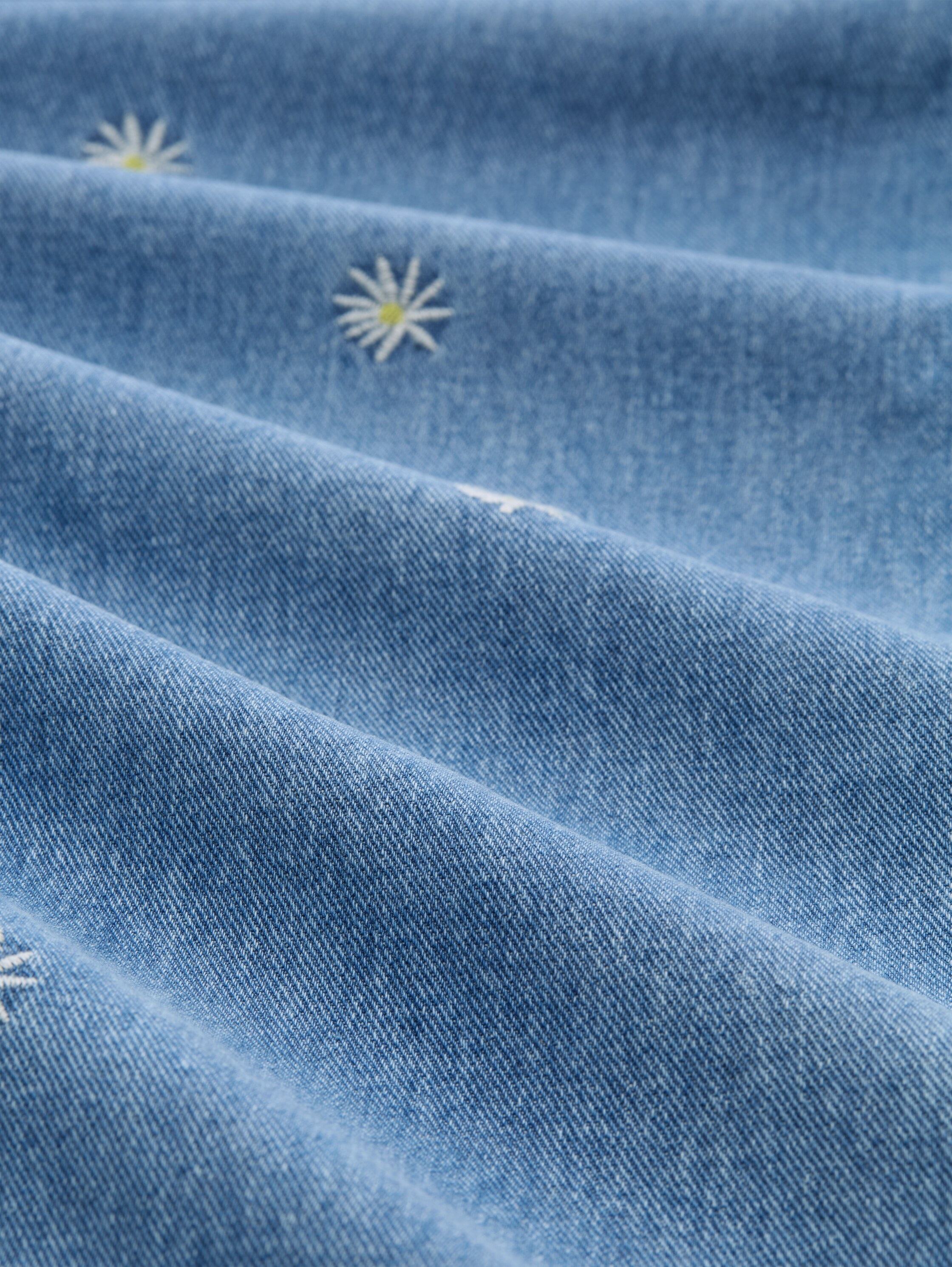 TOM TAILOR Denim Weite Jeans mit Allover-Stickereien