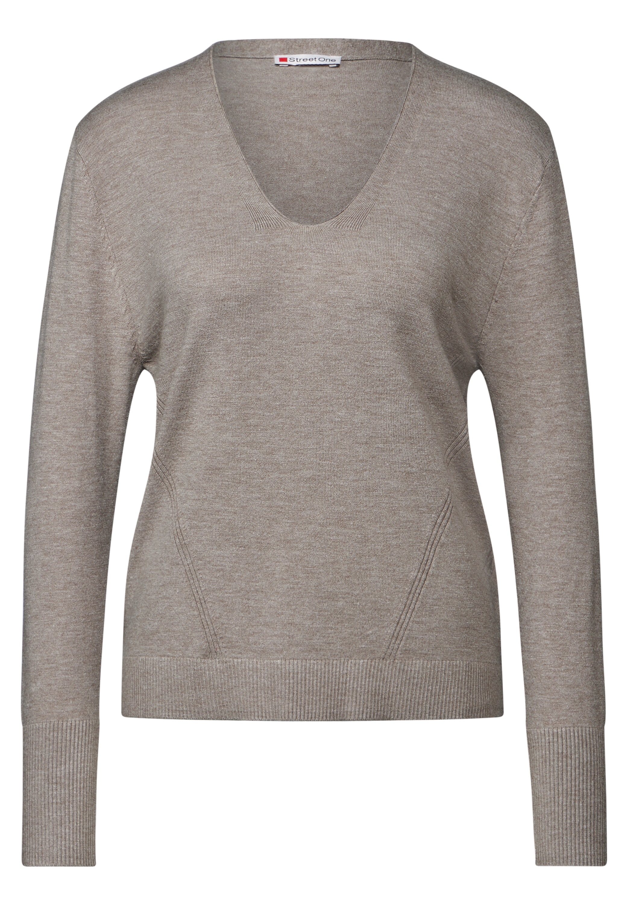 STREET ONE Strickpullover, mit V-Ausschnitt