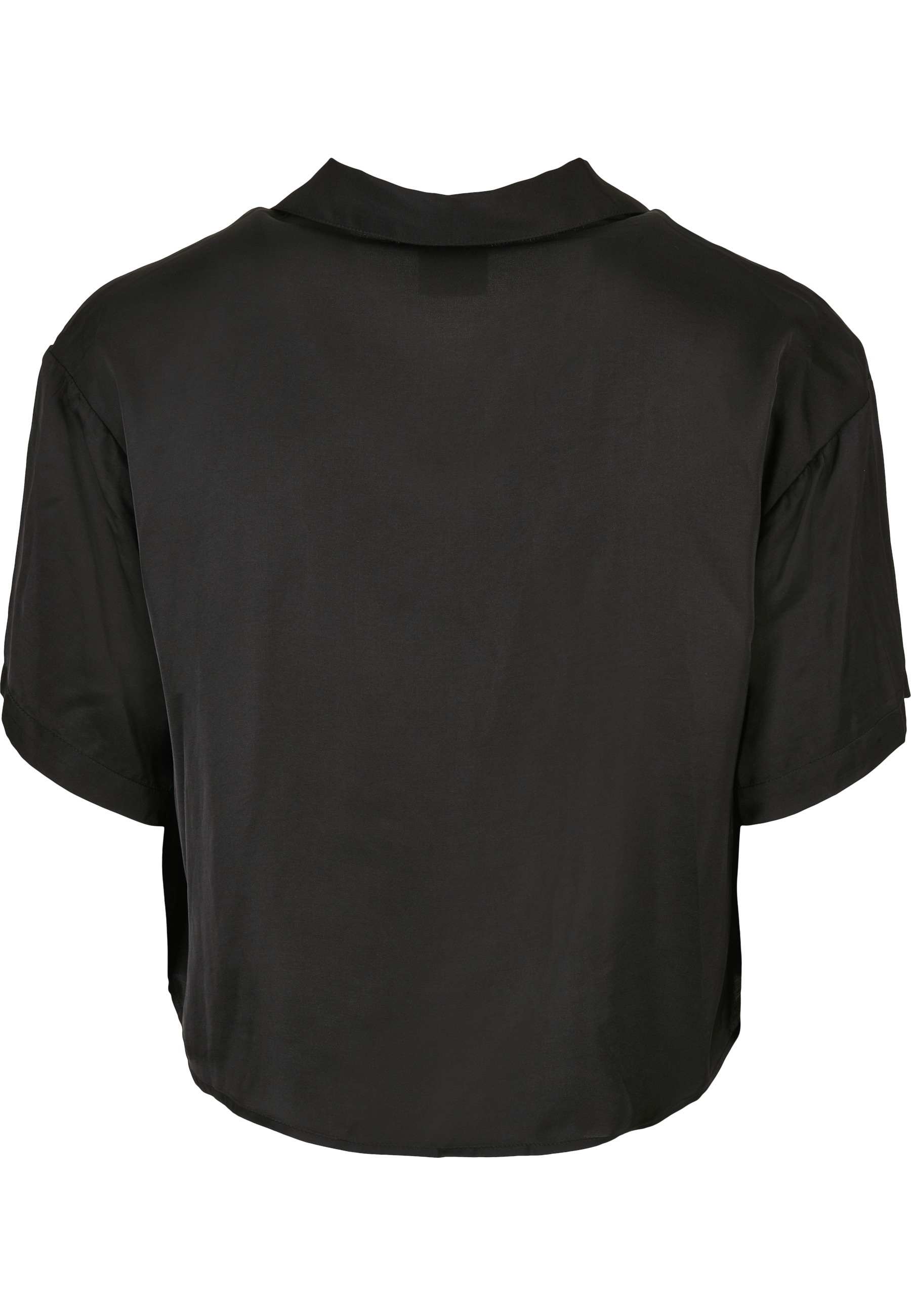 URBAN CLASSICS Kurzarmshirt »Urban Classics Damen Ladies Viscose Satin Resort Shirt« 1 Stk.