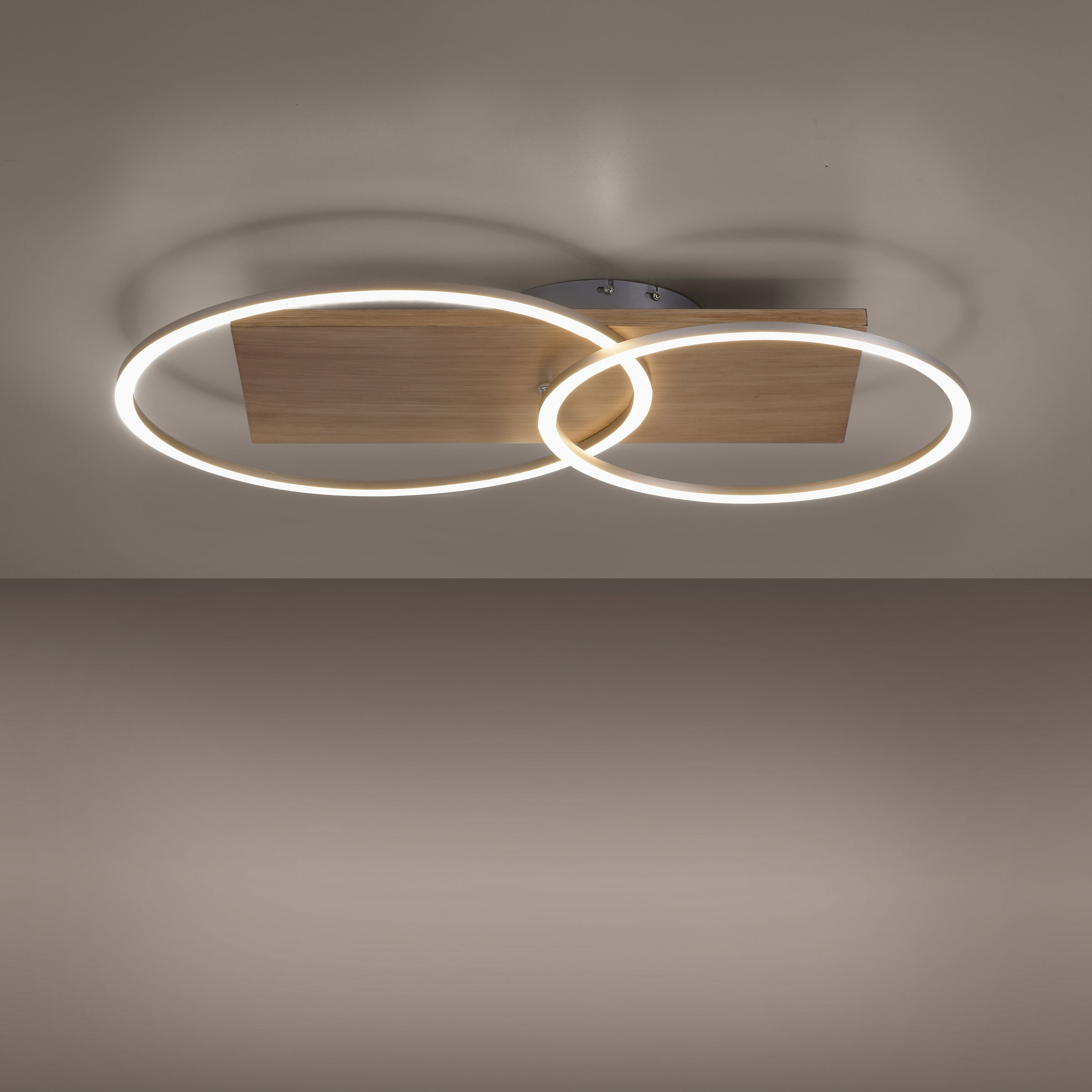 Home affaire LED Deckenleuchte »Pommerby«, 2 flammig-flammig, mit Farbtemperatursteuerung, inkl. Infrarotfernbedienung, dimmbar