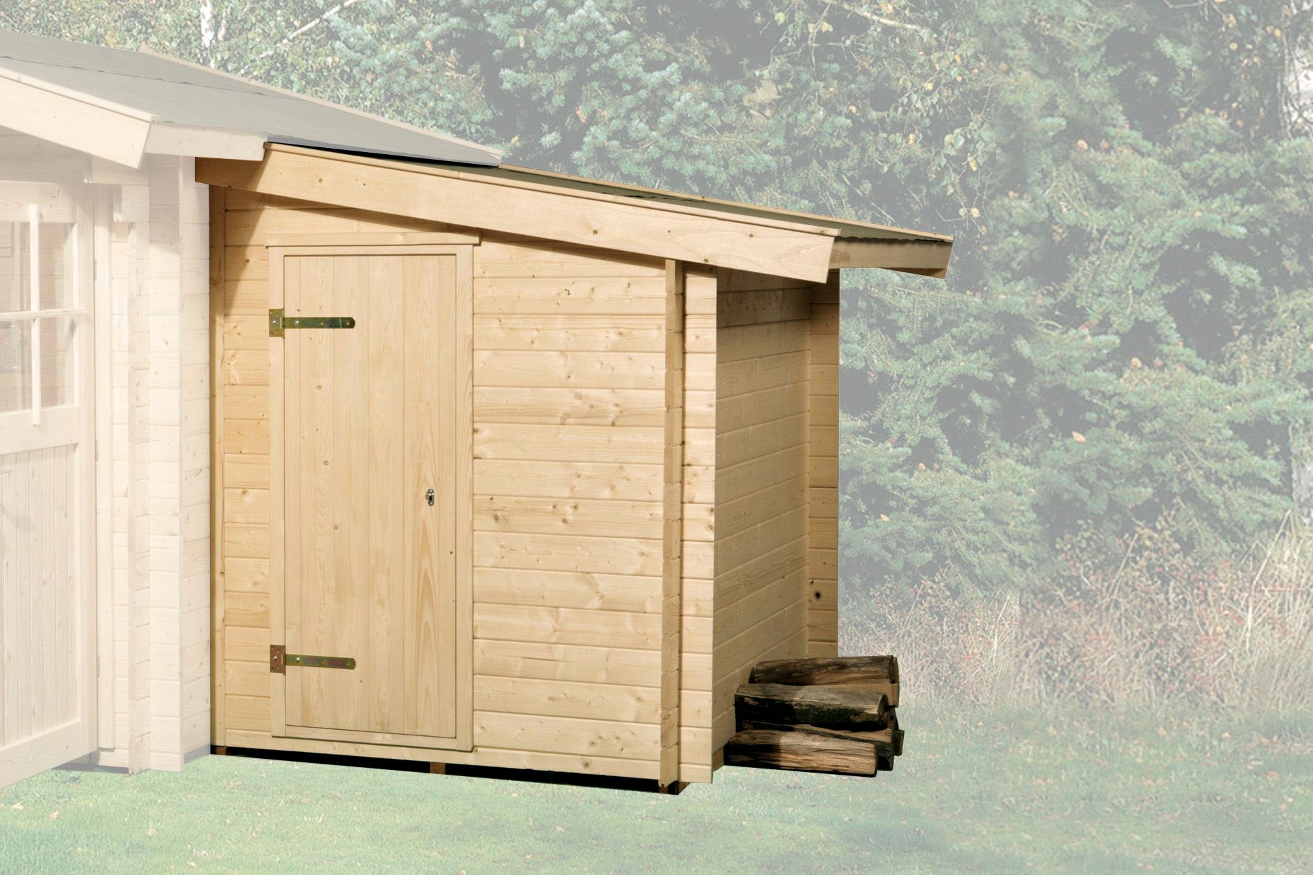 weka Garten-Geräteschrank Anbauschuppen für klassisches Stecksystemtem Gr.2, 28 mm