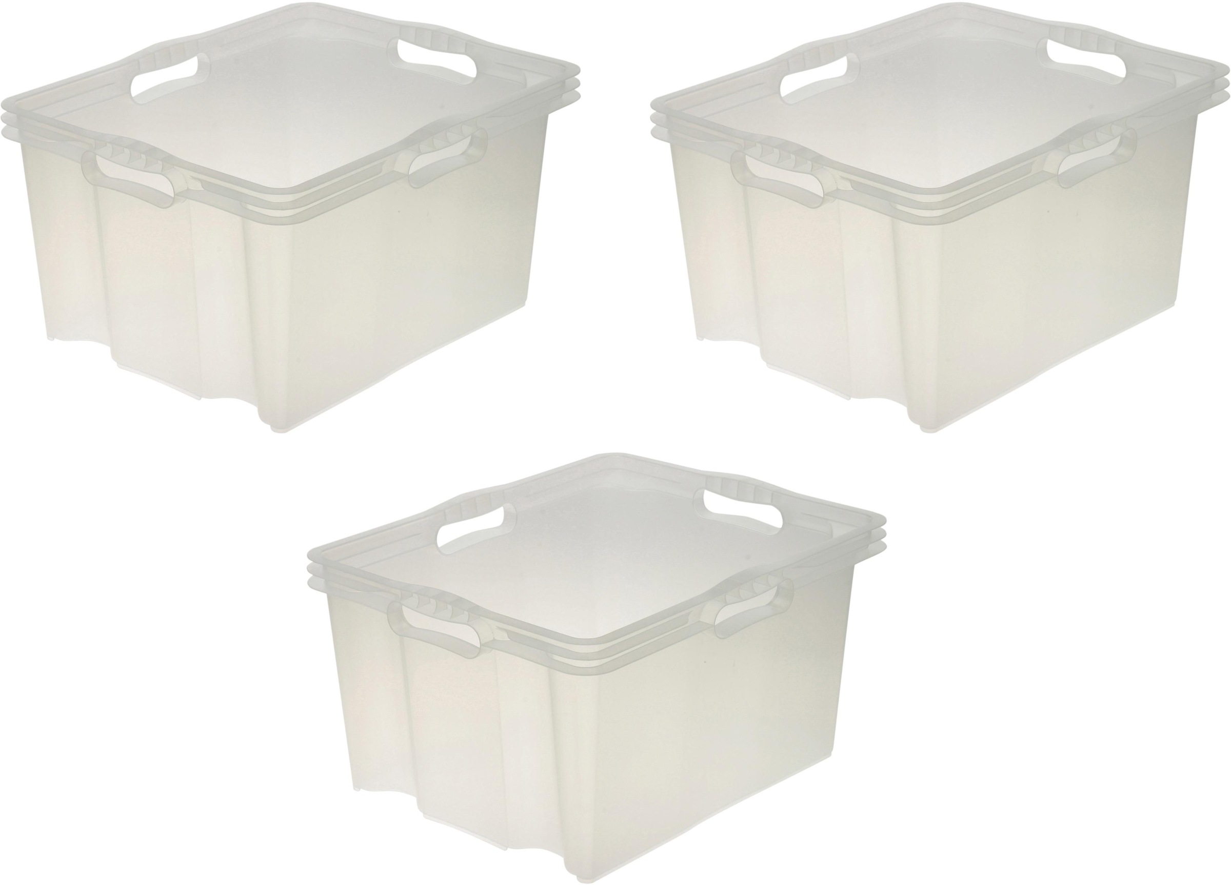 Organizer »franz«, (Set, 3 St.), Aufbewahrungsboxen xl, 24 Liter, hochwertiger Kunststoff