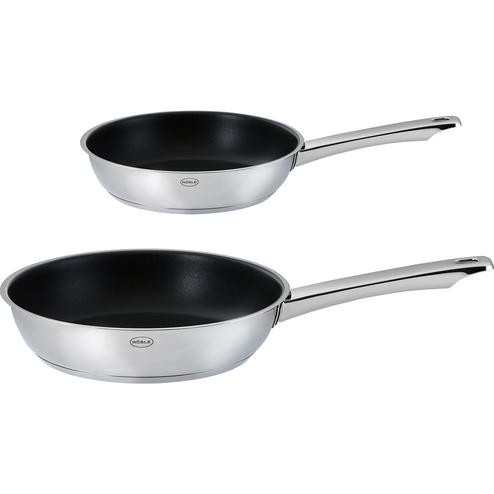 RÖSLE Pfannen-Set "MOMENTS 2-tlg. Ø 24 cm und 28 cm ProPlex" Edelstahl 18/10 Set, 2 tlg. tlg.