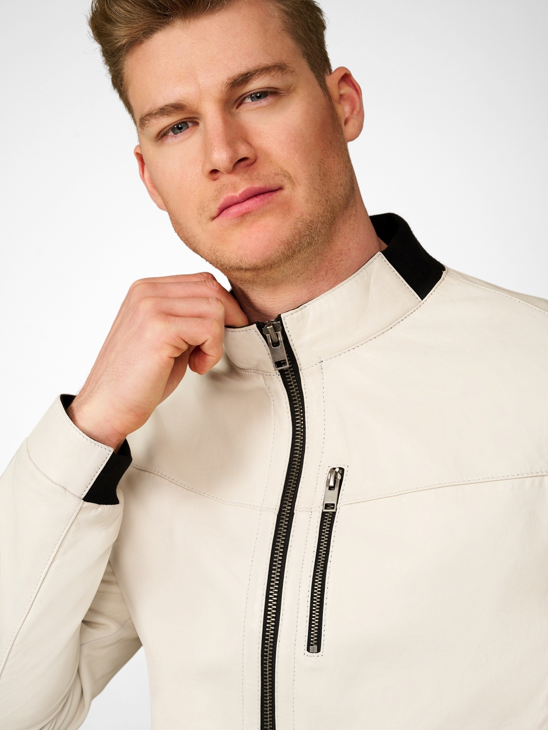 RICANO Blouson »Lederjacke Durano« ohne Kapuze Handgefertigt aus echtem Leder