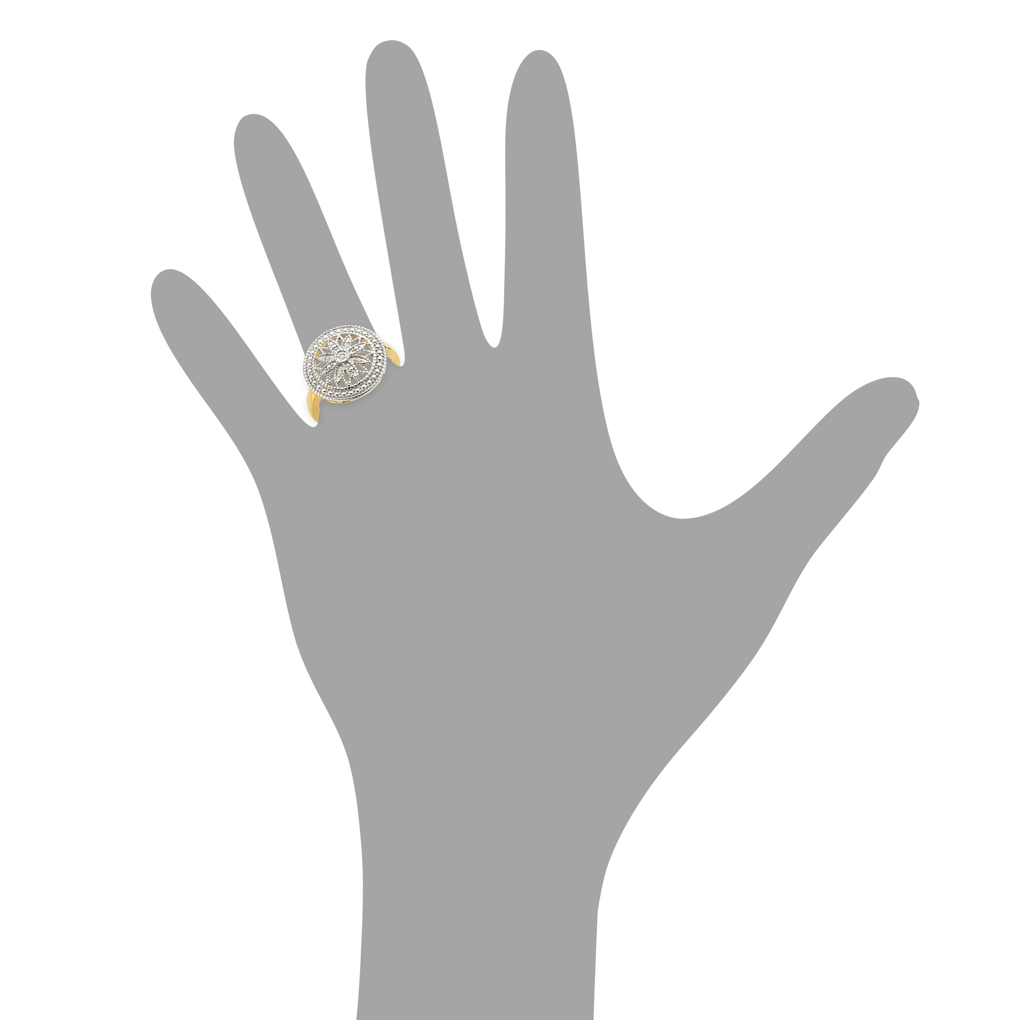Diamonds by Ellen K. Fingerring »925 Silber vergoldet Diamant 0 05ct.« SV9448