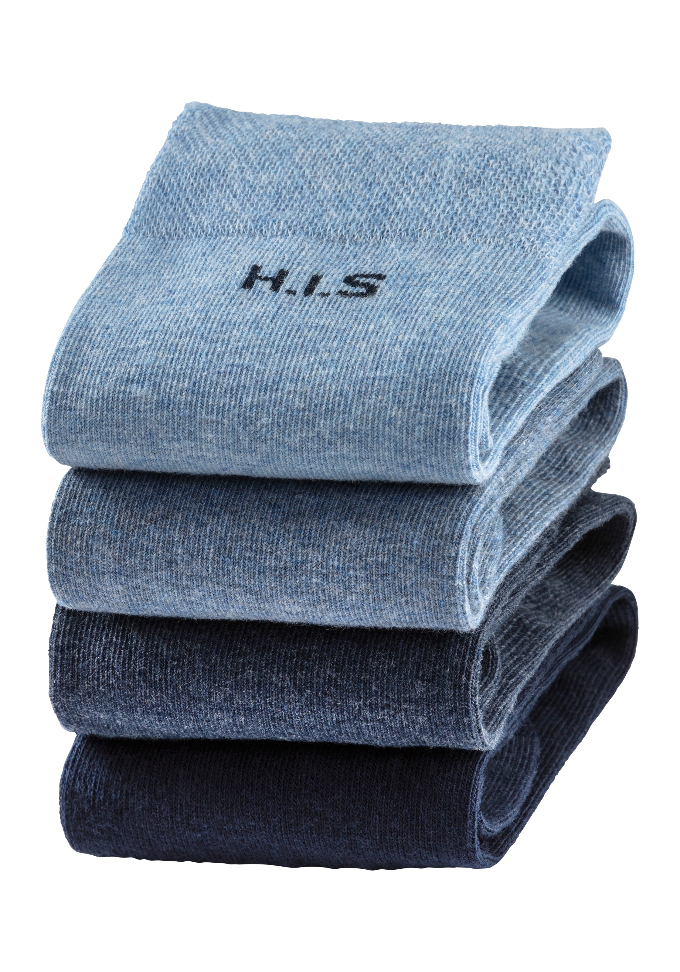 H.I.S Socken Packung, 4 Stk. tlg. mit druckfreiem Bündchen günstig online kaufen