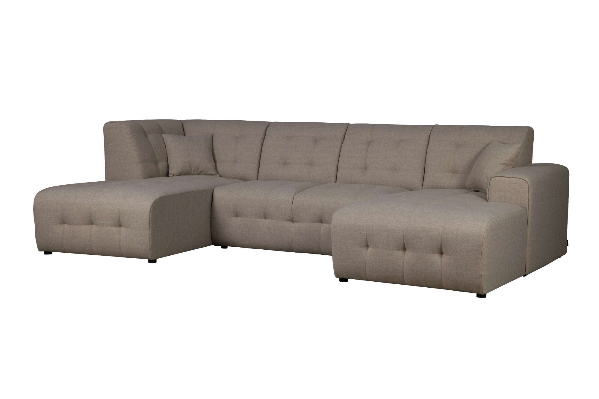 Home affaire Wohnlandschaft »Nosia U-Form«, incl. 2 Zierkissen, mit feiner Steppung