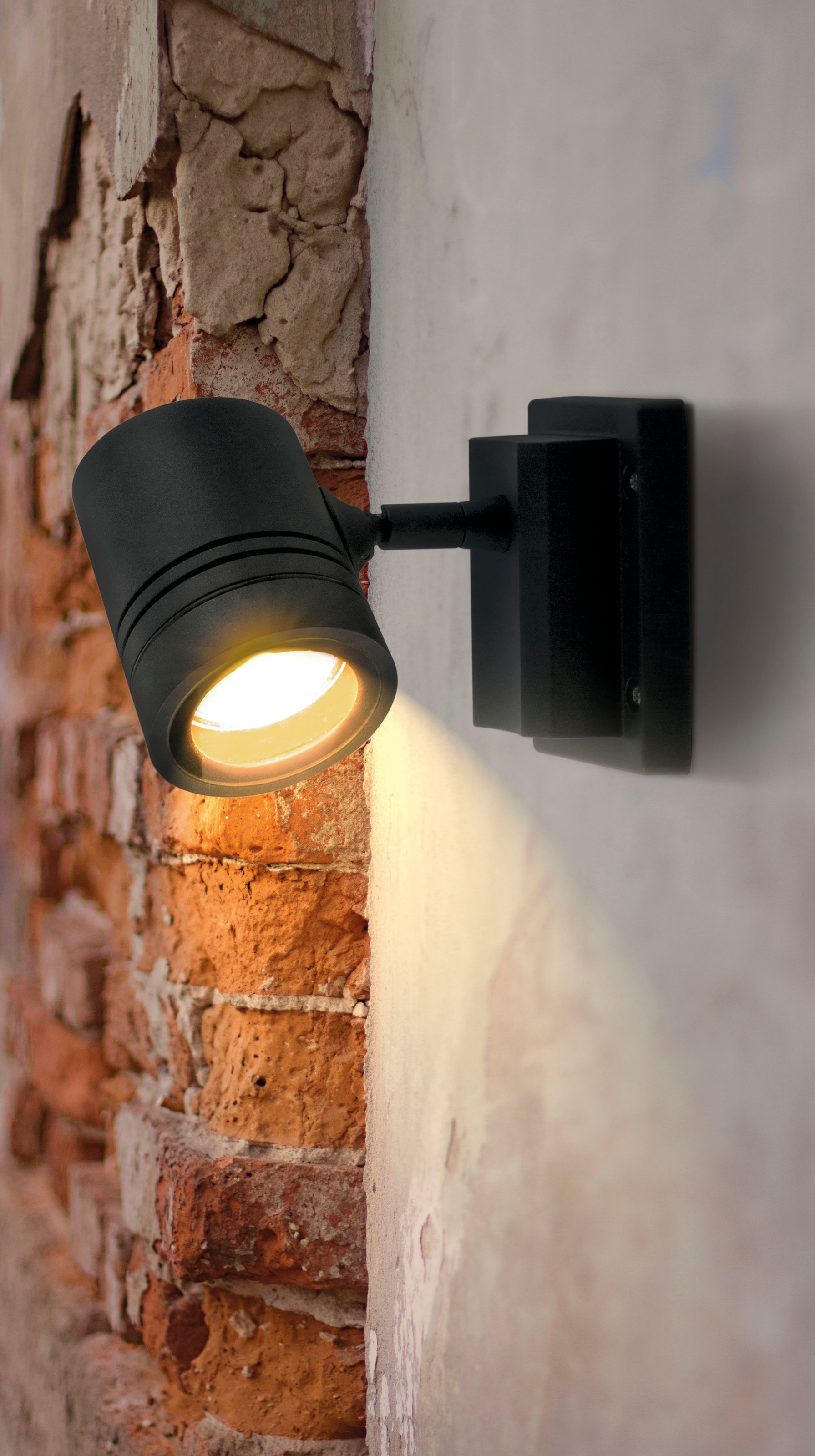 HEITRONIC Außen-Wandleuchte »Borneo«, 1 flammig, Leuchtmittel GU10 | ohne Leuchtmittel, Wandlampe für innen und außen