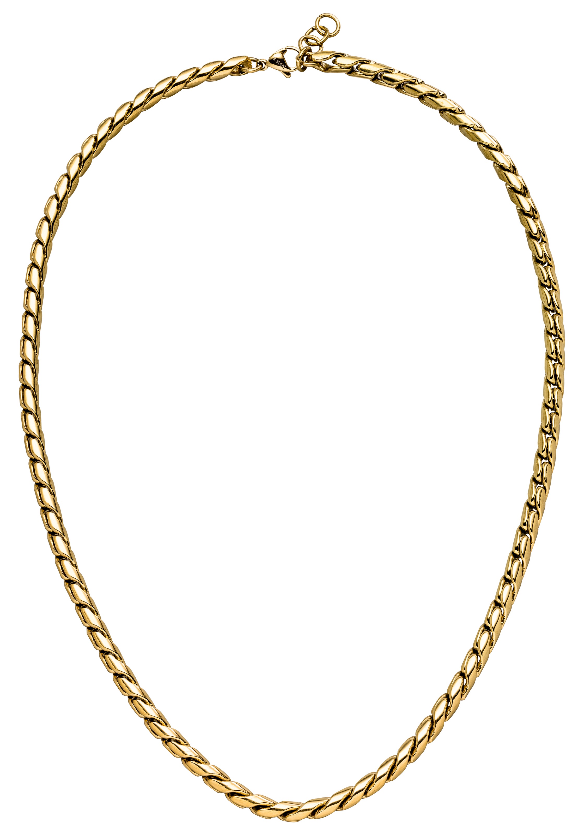 JOBO Kette ohne Anhänger »gedreht« Edelstahl goldfarben 47 cm