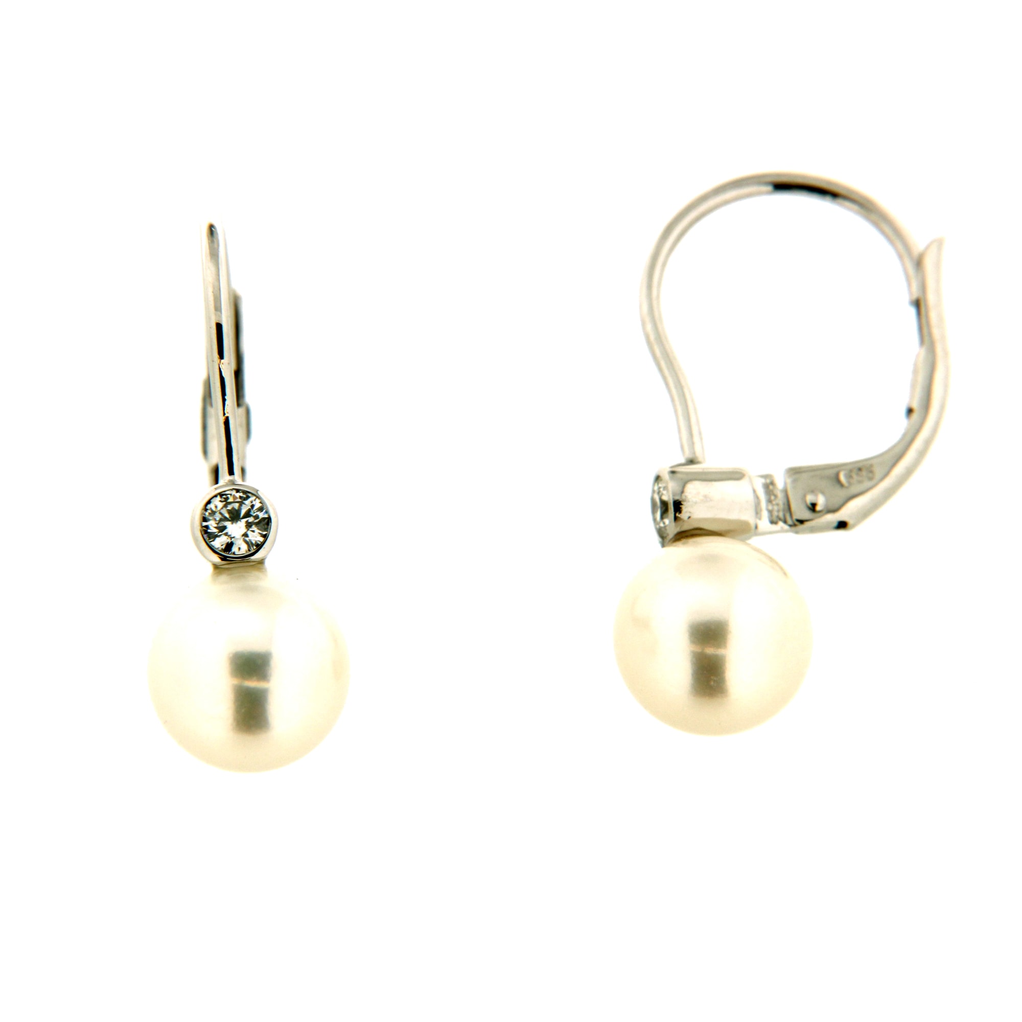 Orolino Paar Ohrhänger »585/- Brillant mit Weißgold Zuchtperle« kaufen BAUR | 
