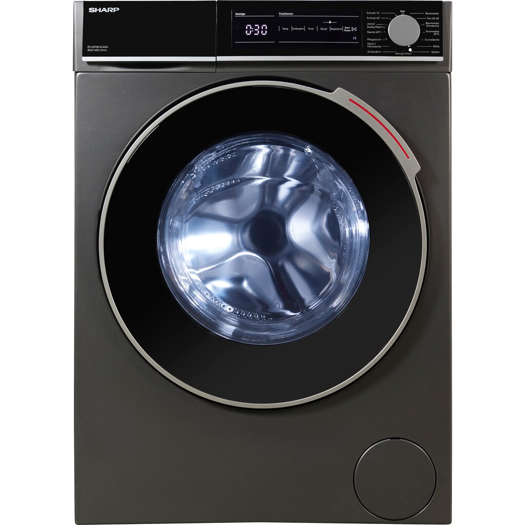 Sharp Waschmaschine »ES-NFH814CADA-DE«, ES-NFH814CADA-DE, 8 kg, 1400 U/min