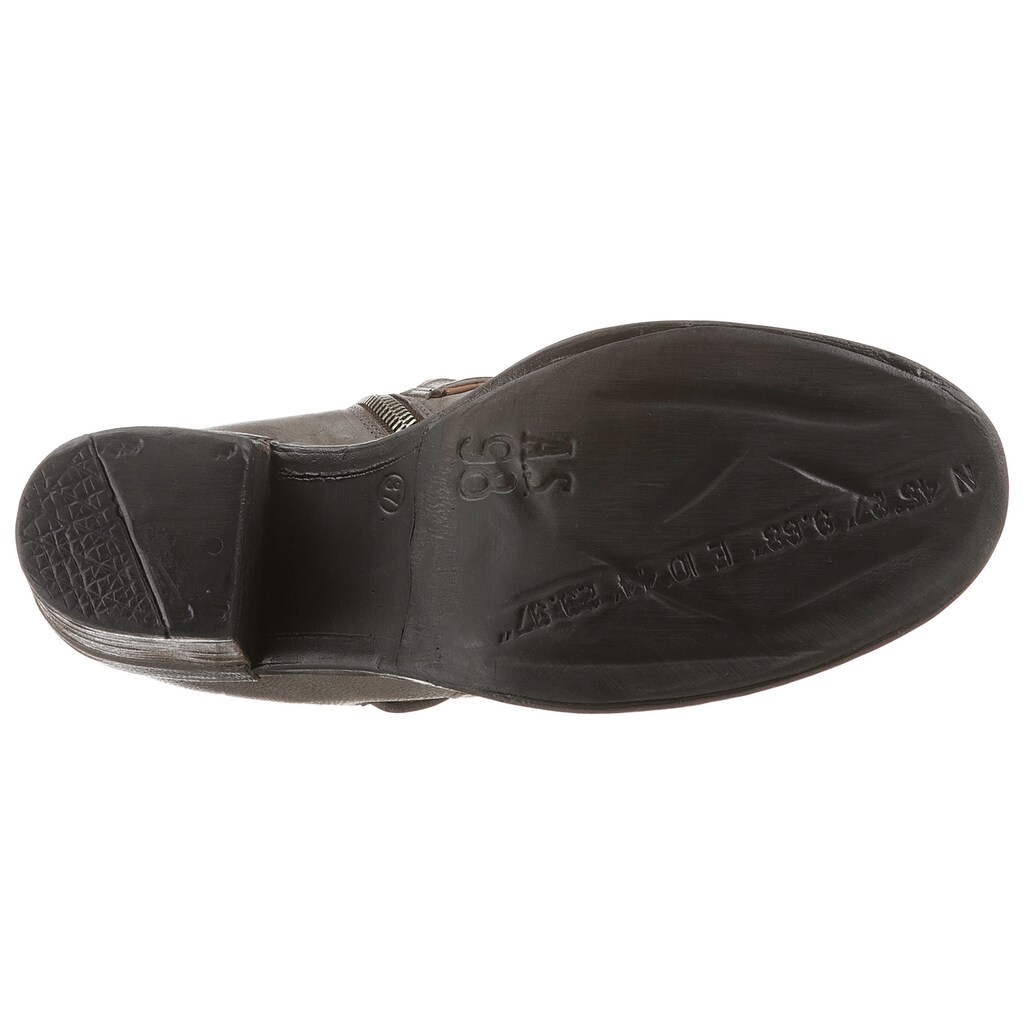 Schuhe Stiefeletten A.S.98 Stiefelette »JAMAL«, mit Zierbändern grau-used