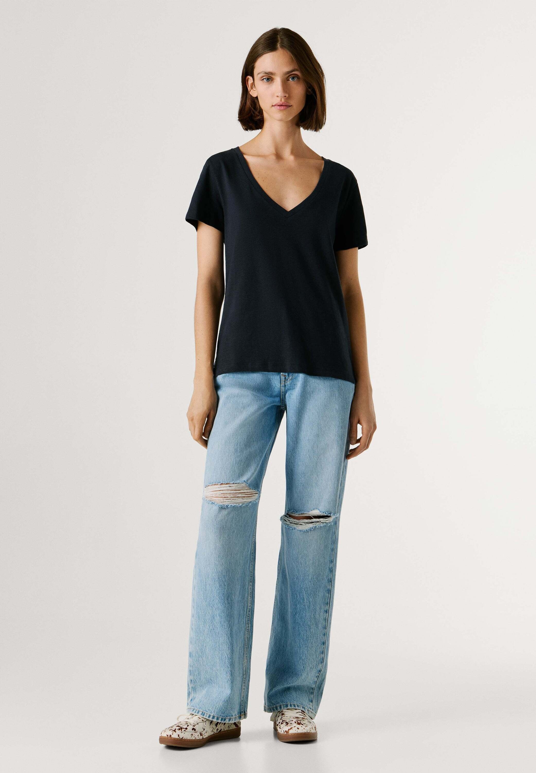 Pepe Jeans T-Shirt »basic t-shirt MEGAN V-NECK«
