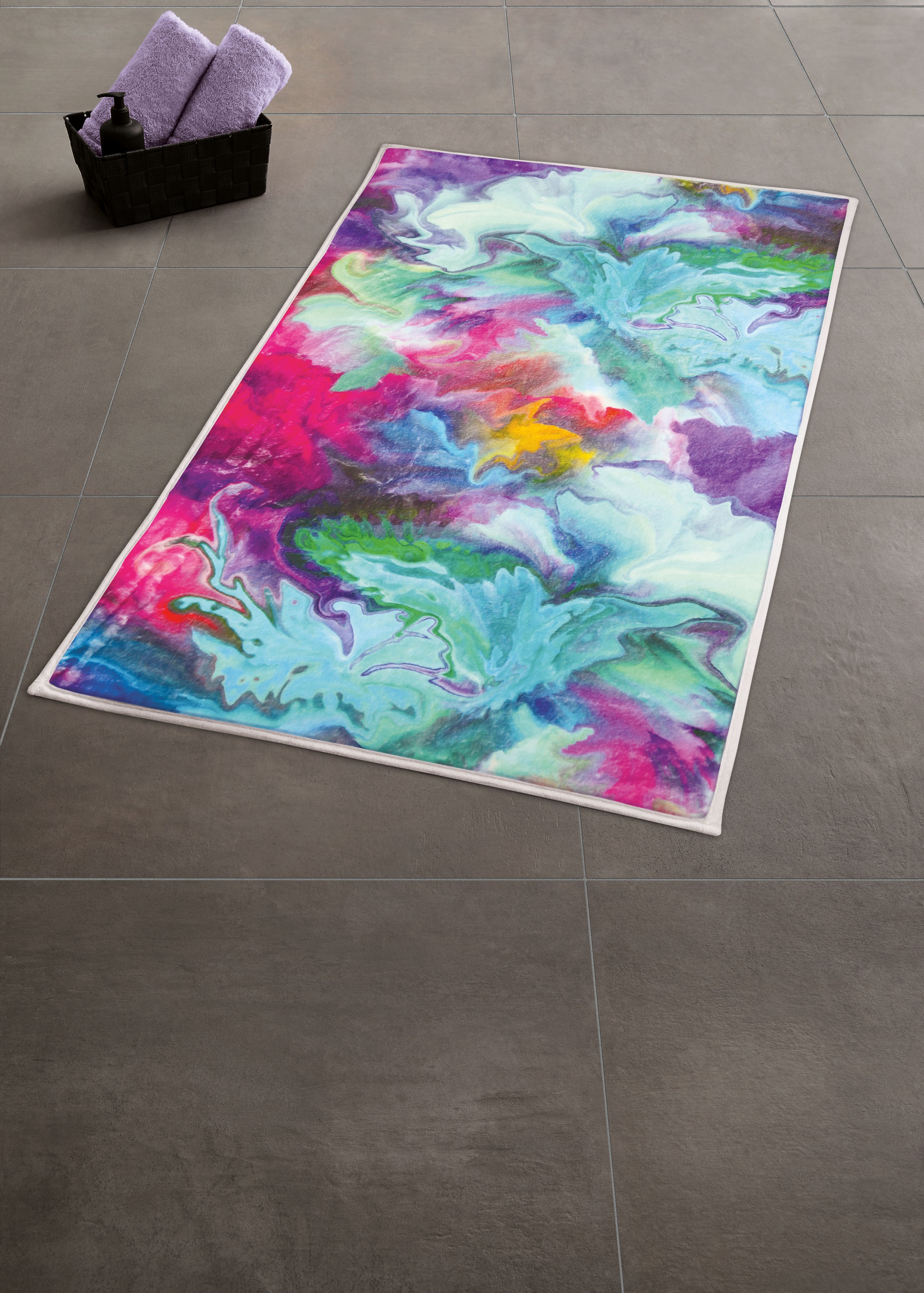 Kleine Wolke Badematte "Fusion" Höhe 5 mm rutschhemmend beschichtet fußbode günstig online kaufen