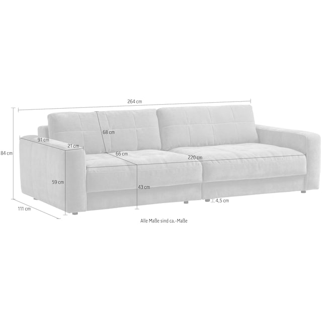 BETYPE Big-Sofa »Be Comfy«, legerer Sitzkomfort, wahlweise mit manueller  Sitztiefenverstellung | BAUR