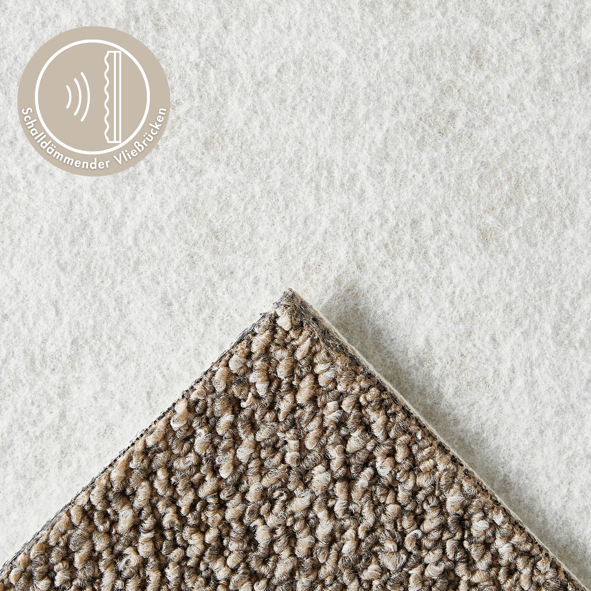 Andiamo Teppichboden »Miro, Schlinge, Made in Netherlands«, rechteckig, 8,5 mm Höhe, meliert, Breite 400 cm, Wohnzimmer, strapazierfähig & robust