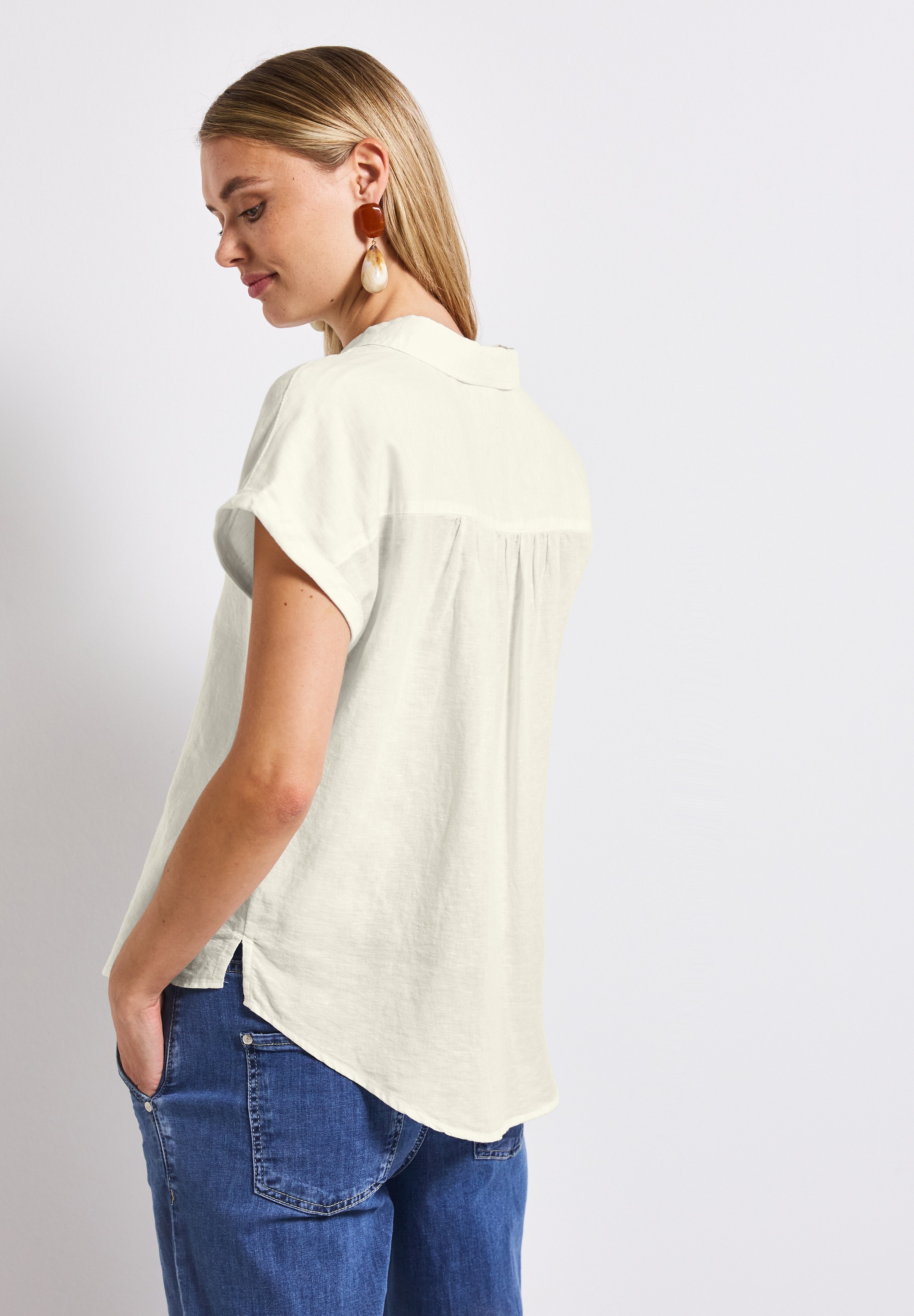 STREET ONE Hemdbluse, mit Seitlichen Einschlitzen am Saum günstig online kaufen