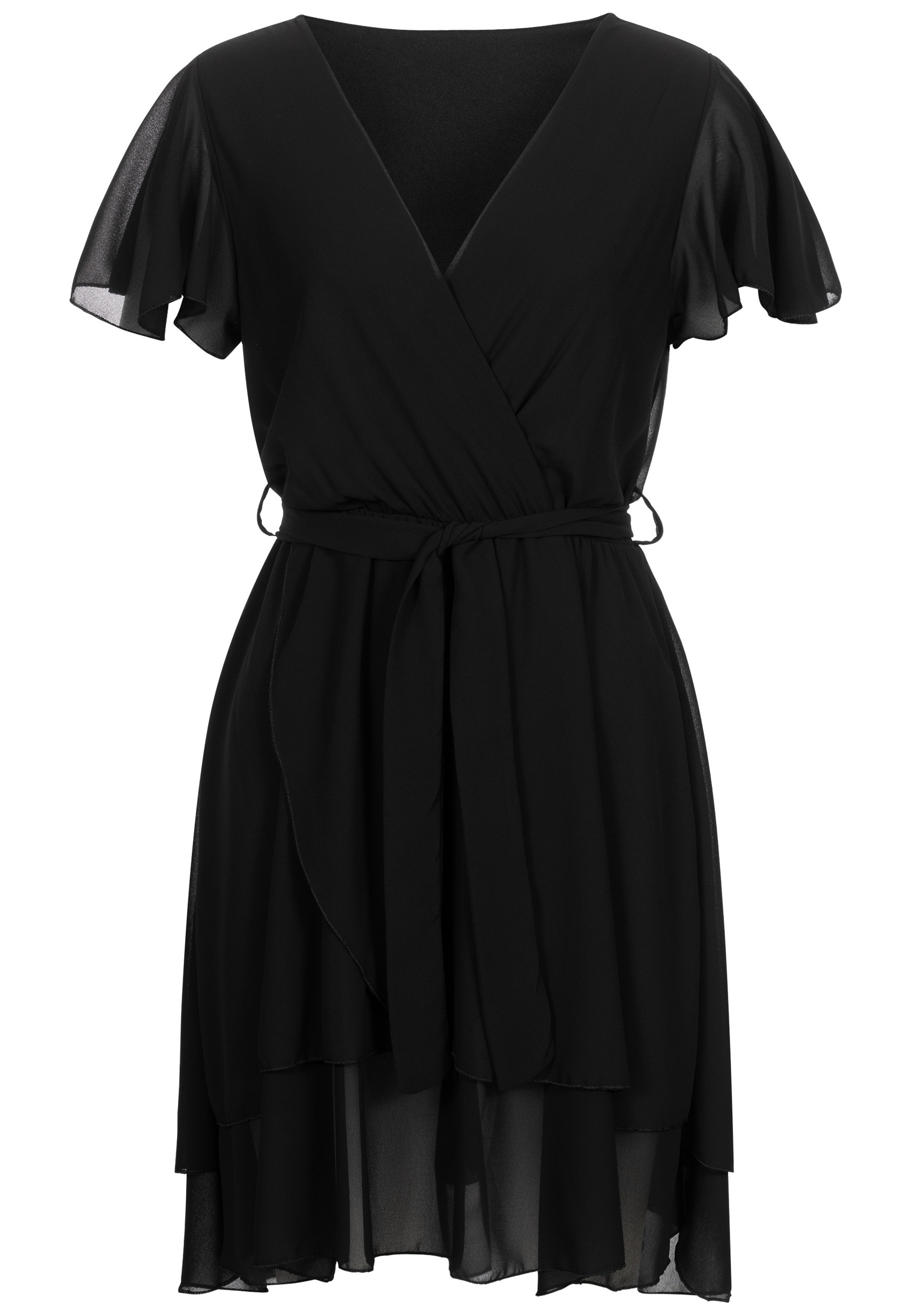 CLOUD 5IVE Shirtkleid "CLOUD 5IVE Chiffon Wrap-Dress with tie belt" 1 Stk. günstig online kaufen