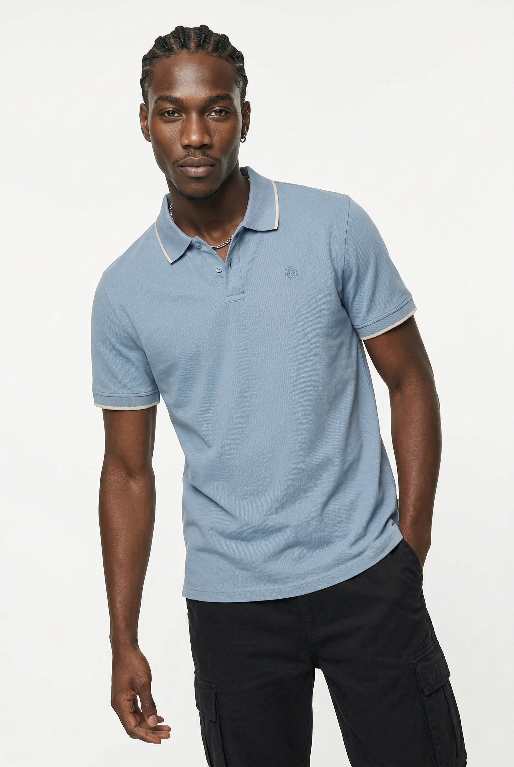 Blend "BHEDIN POLO S/S" mit Polokragen, aus Baumwolle und Jersey, Regular Fit, Kurzarm