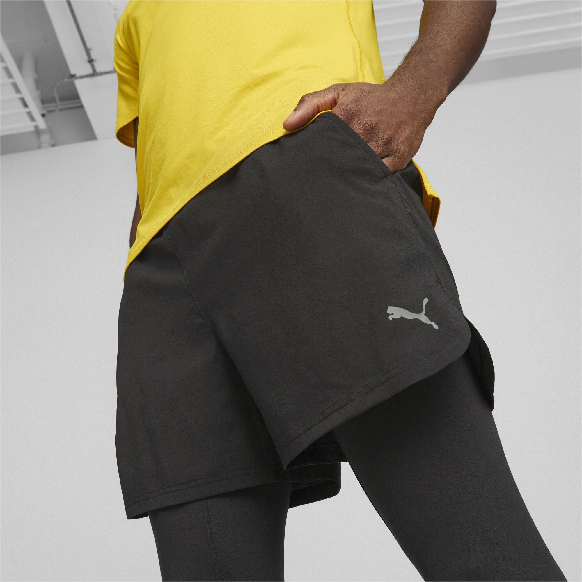 PUMA Yogaleggings »M Studio 2-in-1 Trainingsshorts Herren«