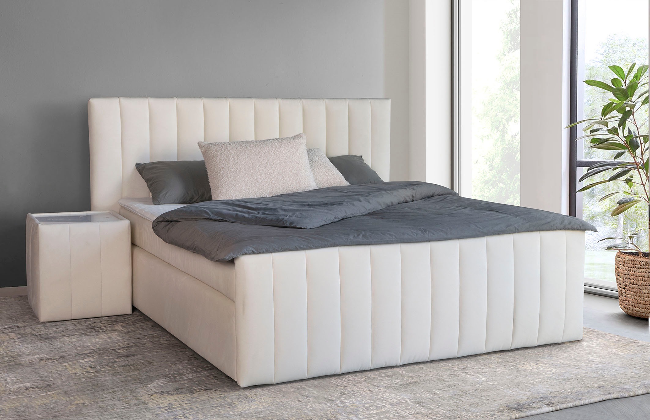 INOSIGN Boxspringbett »Effy inkl. Bettkasten und Topper, erhältlich in der Breite 180x200cm«, wahlweise in H3 oder H4 wählbar