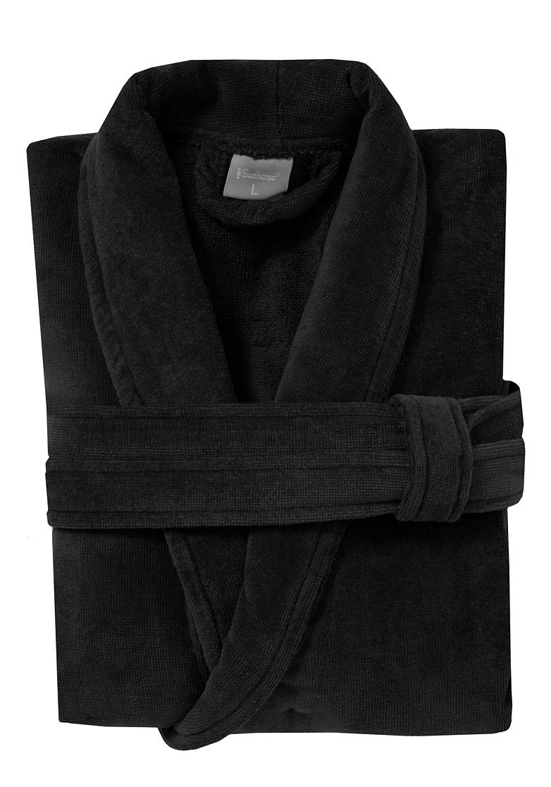 Seahorse Bademantel »Seahorse Pure Unisex«, (1 St.), Langarm, aufgesetzte Taschen