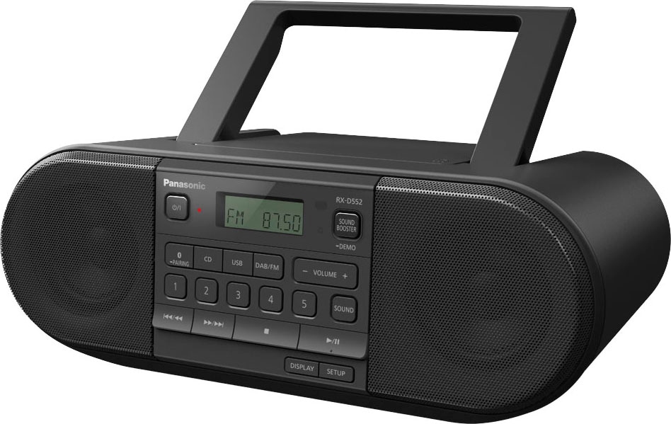 Panasonic Boombox »RX-D552E-K CD-«, (Bluetooth FM-Tuner-Digitalradio (DAB+)-UKW  mit RDS 20 W) | BAUR