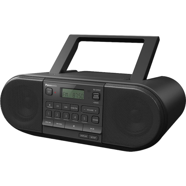 Panasonic Boombox »RX-D552E-K CD-«, (Bluetooth FM-Tuner-Digitalradio (DAB+)-UKW  mit RDS 20 W) | BAUR