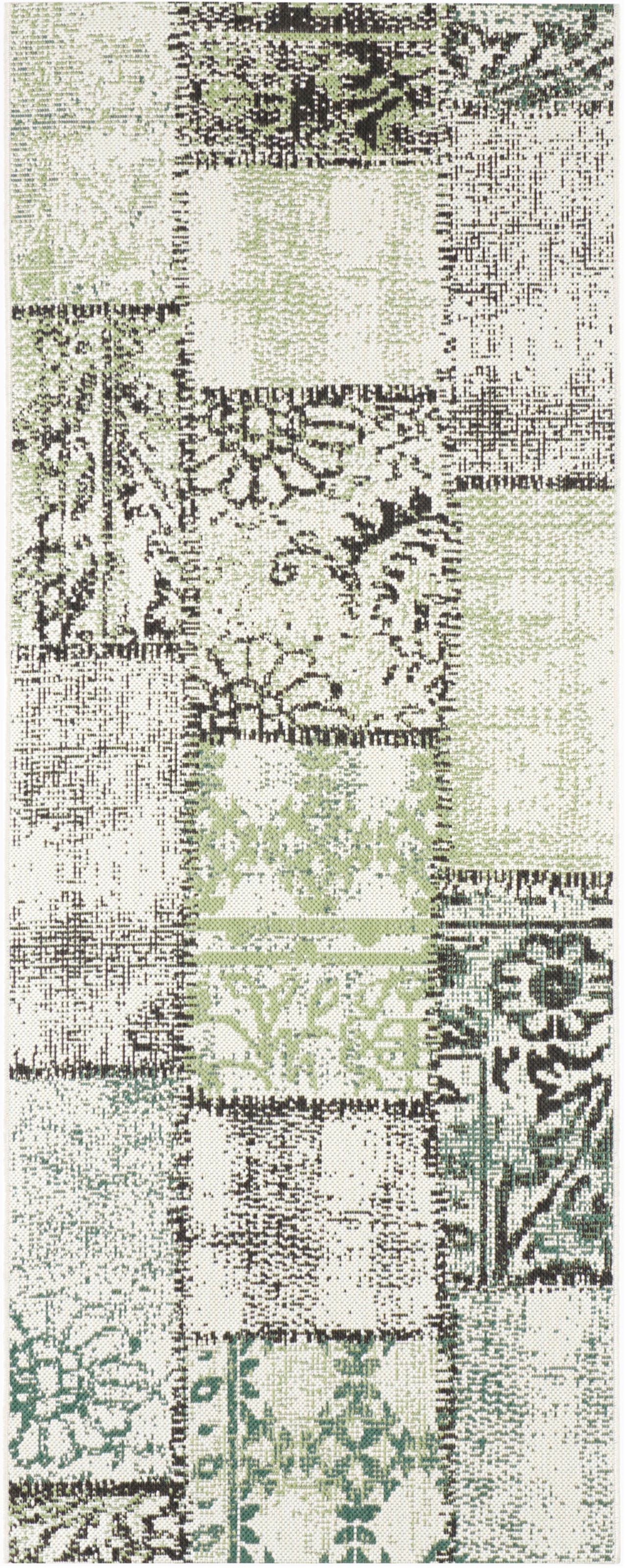 NORTHRUGS Teppich »Symi«, rechteckig, 8 mm Höhe, In- & Outdoor, Kurzflor, Läufer, Vintage, Wohnzimmer, Außenbereich