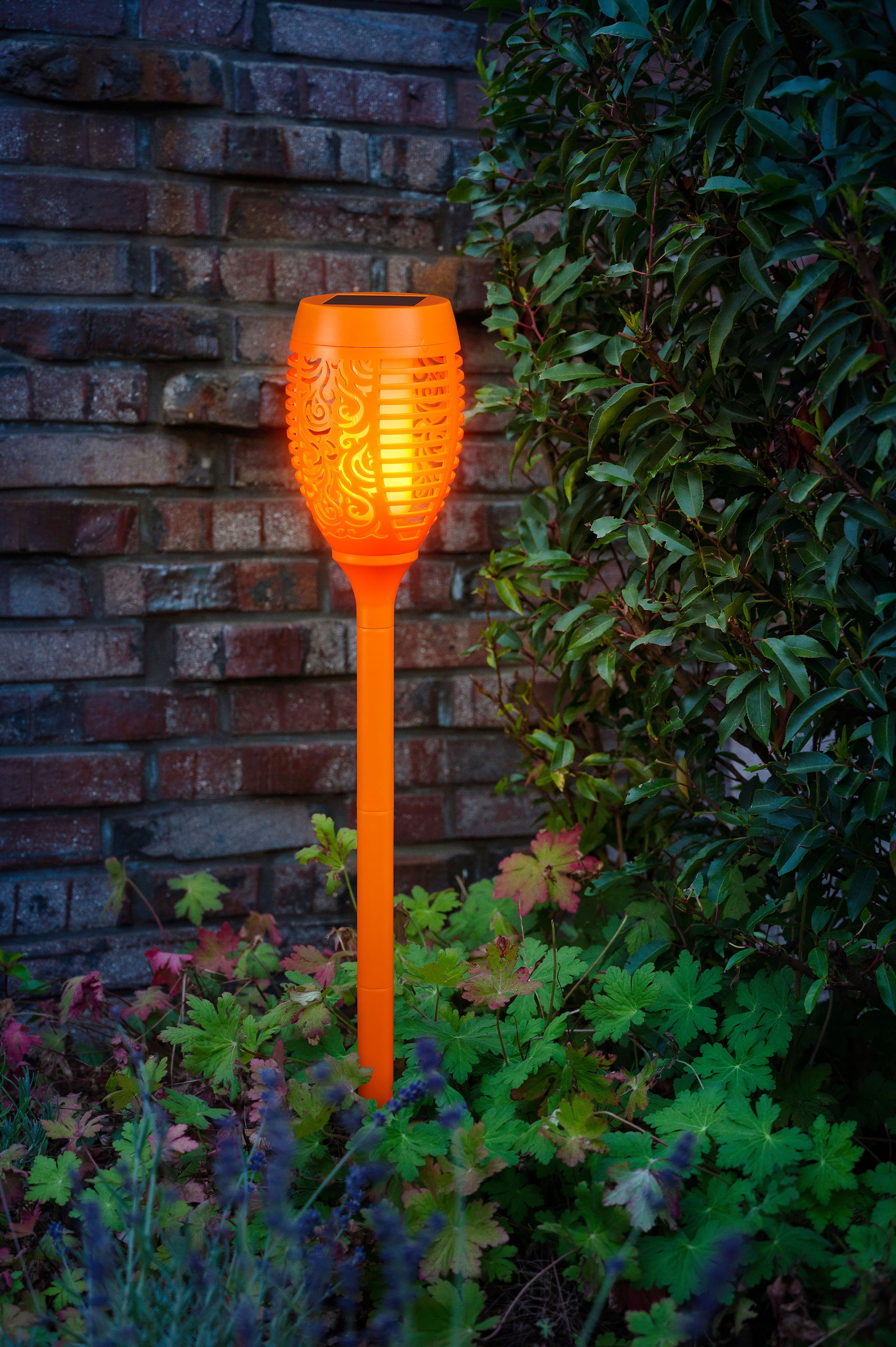 BONETTI LED Gartenfackel, LED Solar Gartenfackel orange mit realer Flamme  3er Set bestellen | BAUR | Solarleuchten