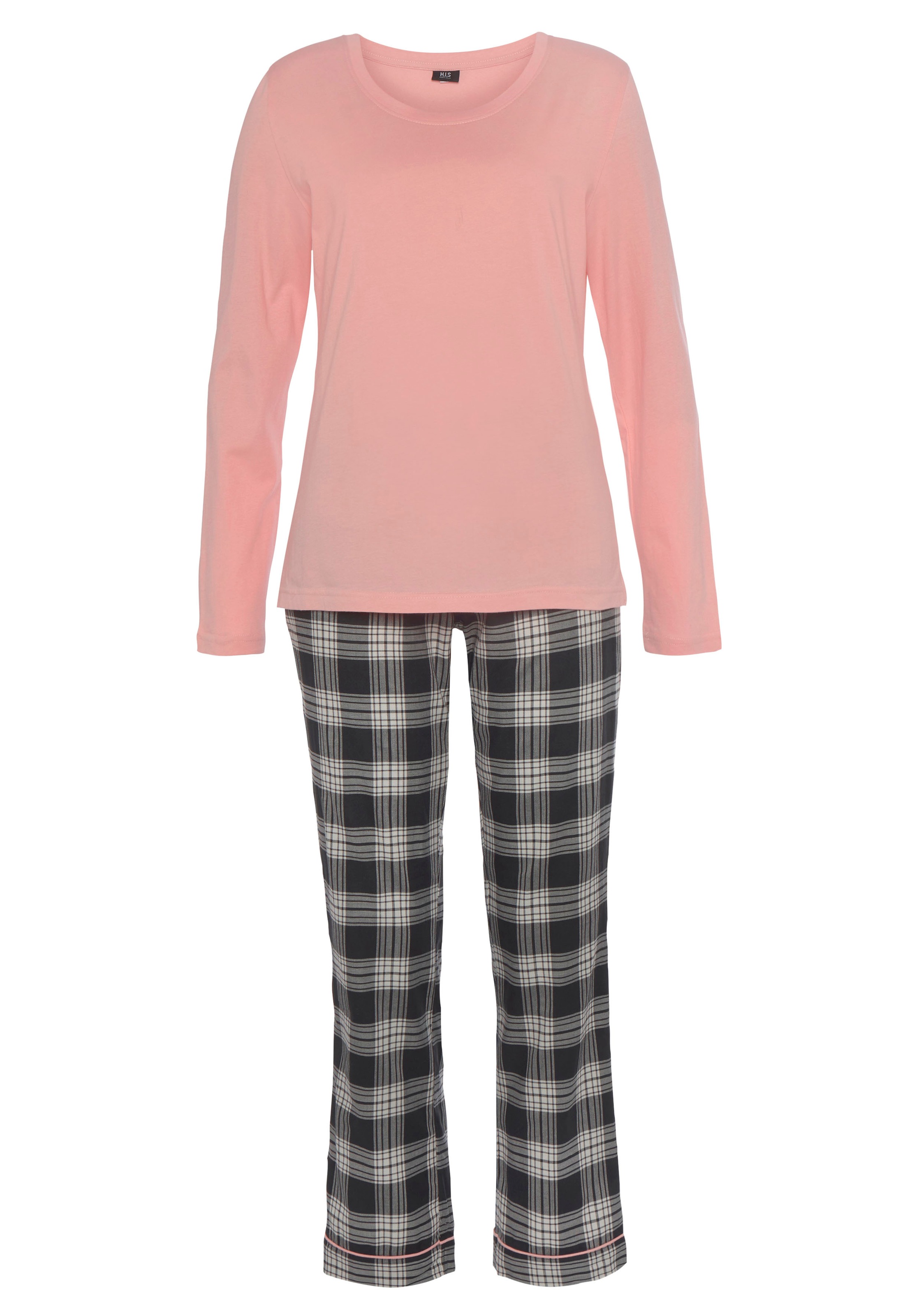 H.I.S 2 tlg. mit karierter Schlafhose günstig online kaufen